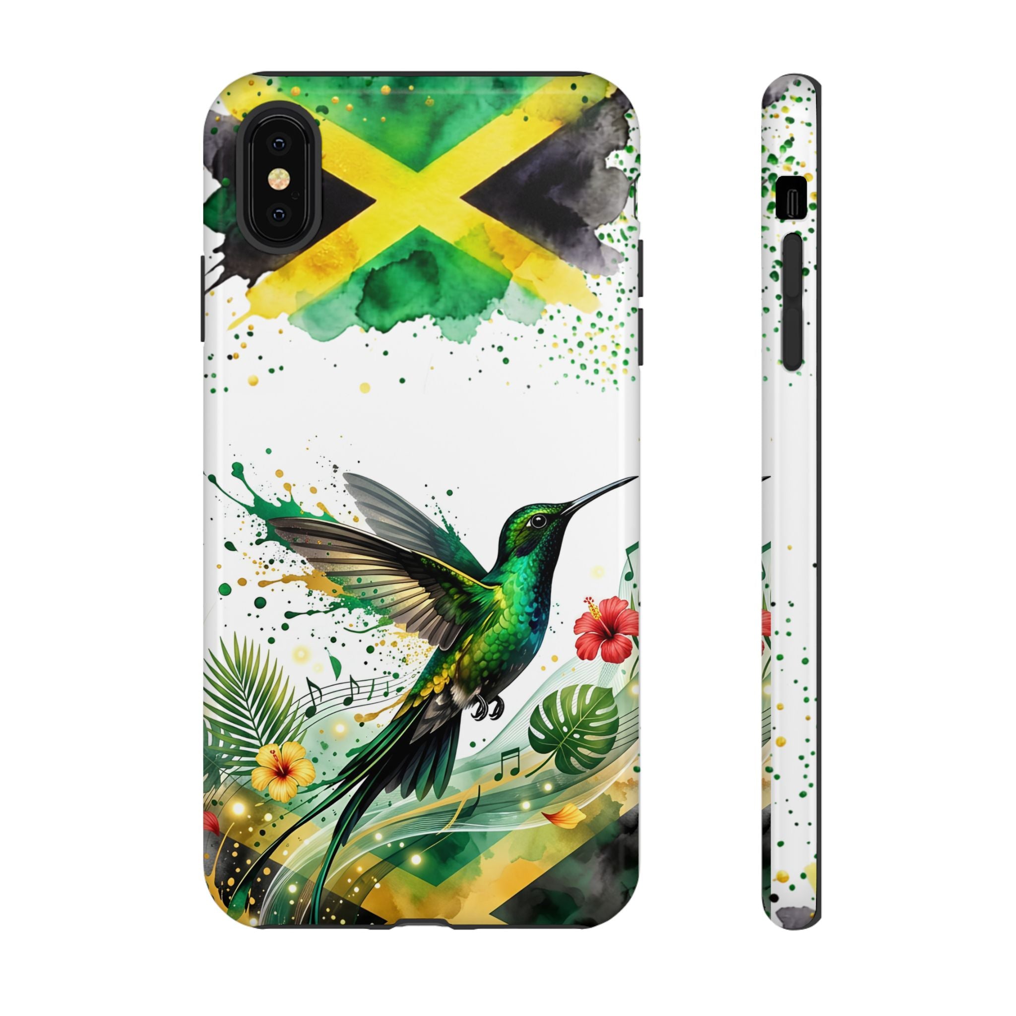 Hummingbird Jamaica Tough Phone Case – Tropical Floral Protective Cover