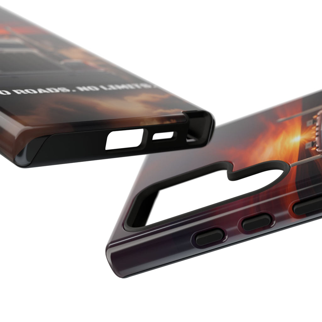 Truck Phone Case — "No Roads. No Limits." Sunset Semi Truck Protective Case