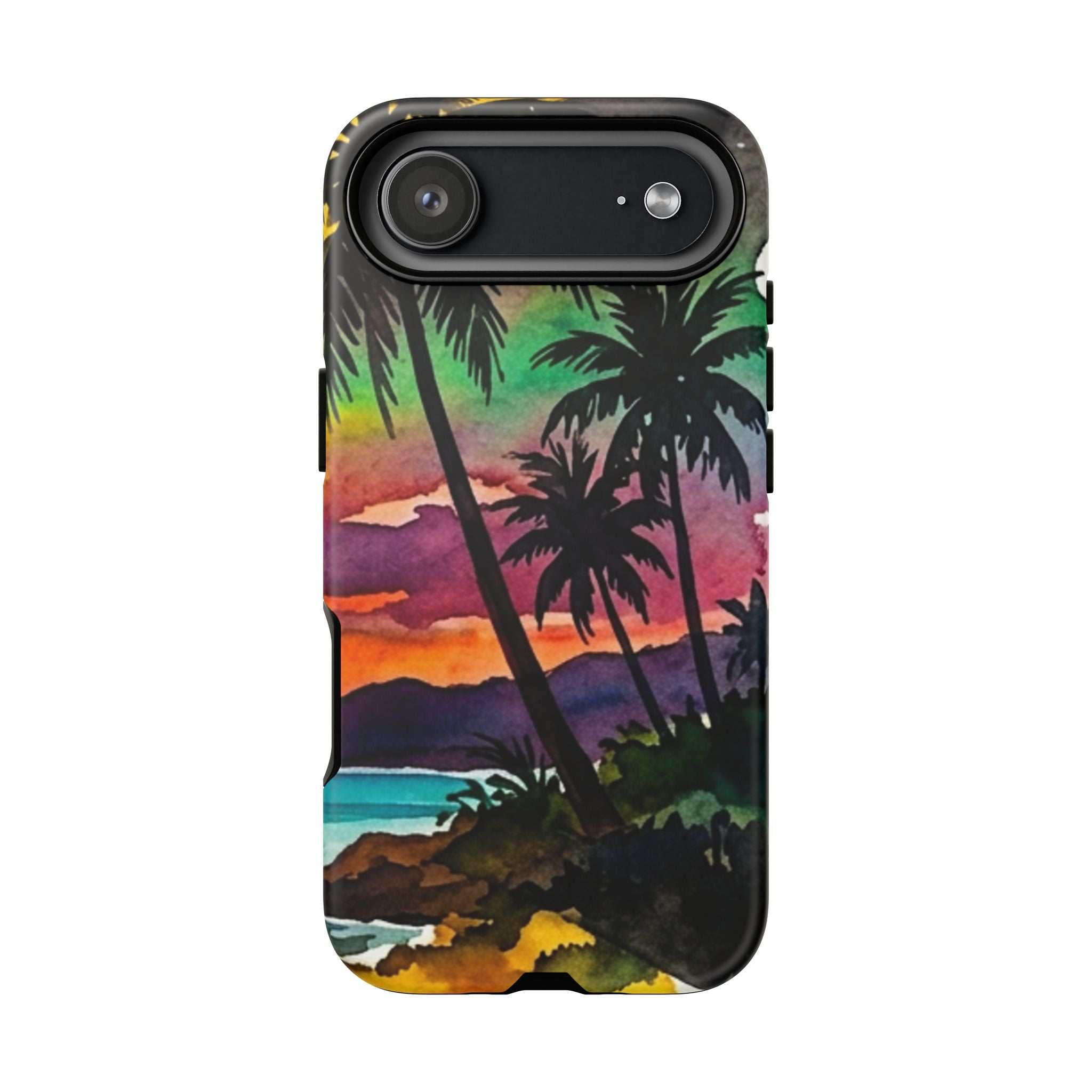 Tropical Sunset Phone Case – Palm Tree Beach Protective Cover