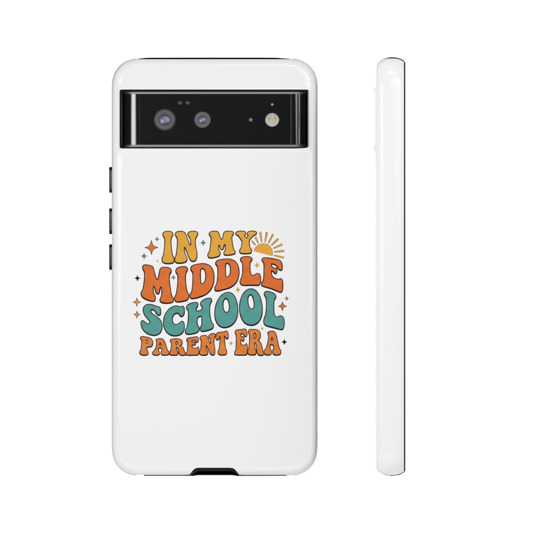 Middle School Parent Phone Case — "In My Middle School Parent Era" Retro Design