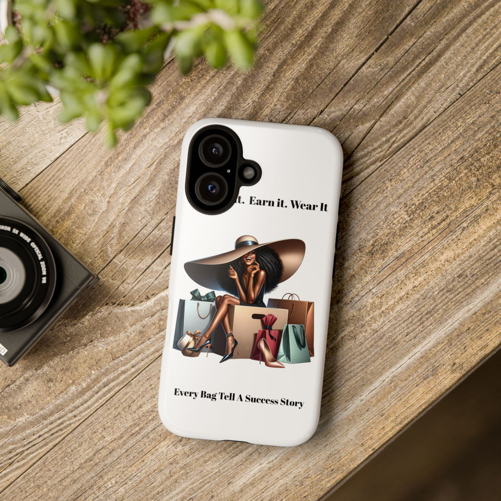 Phone Case - "Manifest It. Earn It. Wear It." Chic Shopper Design