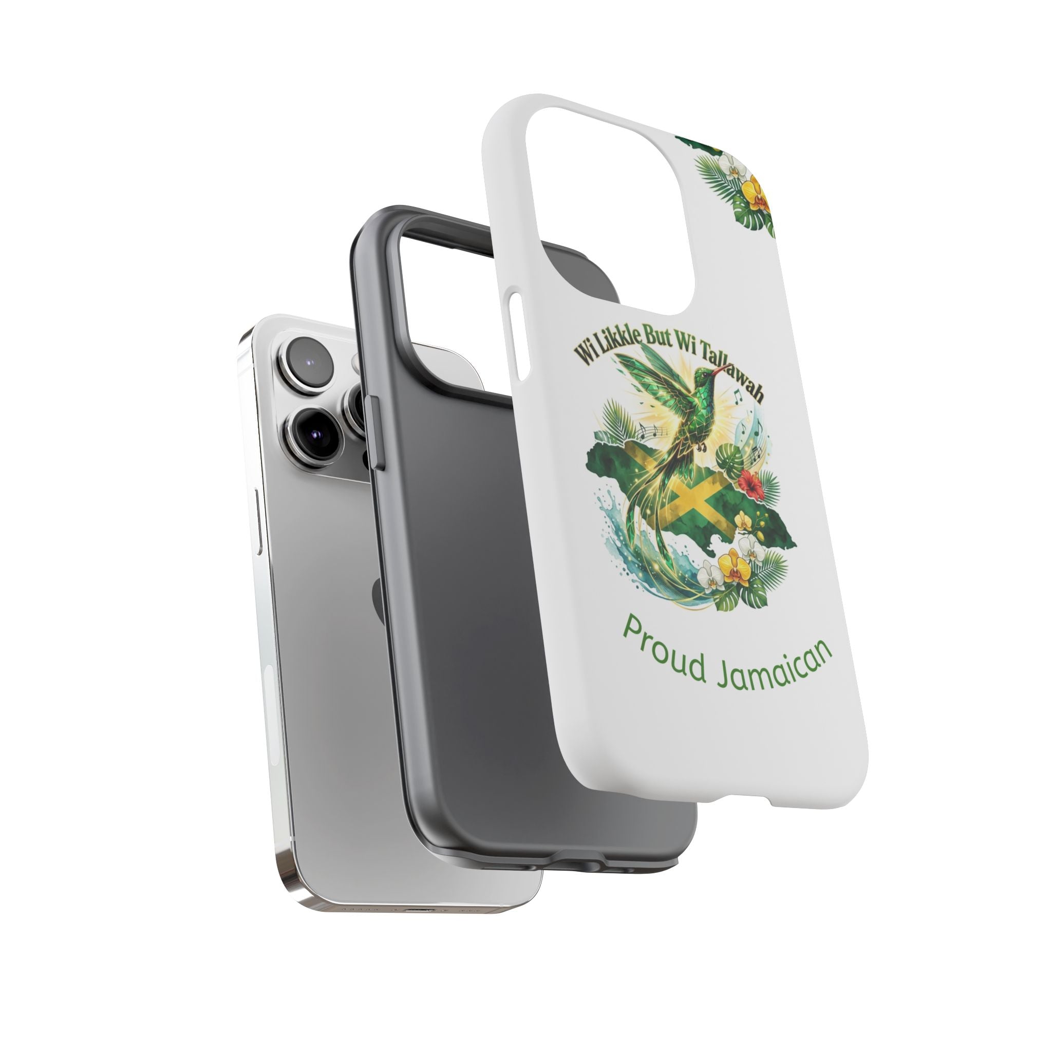 Jamaica Hummingbird Phone Case — “Wi Likkle But Wi Tallawah” Tropical Protective Cover