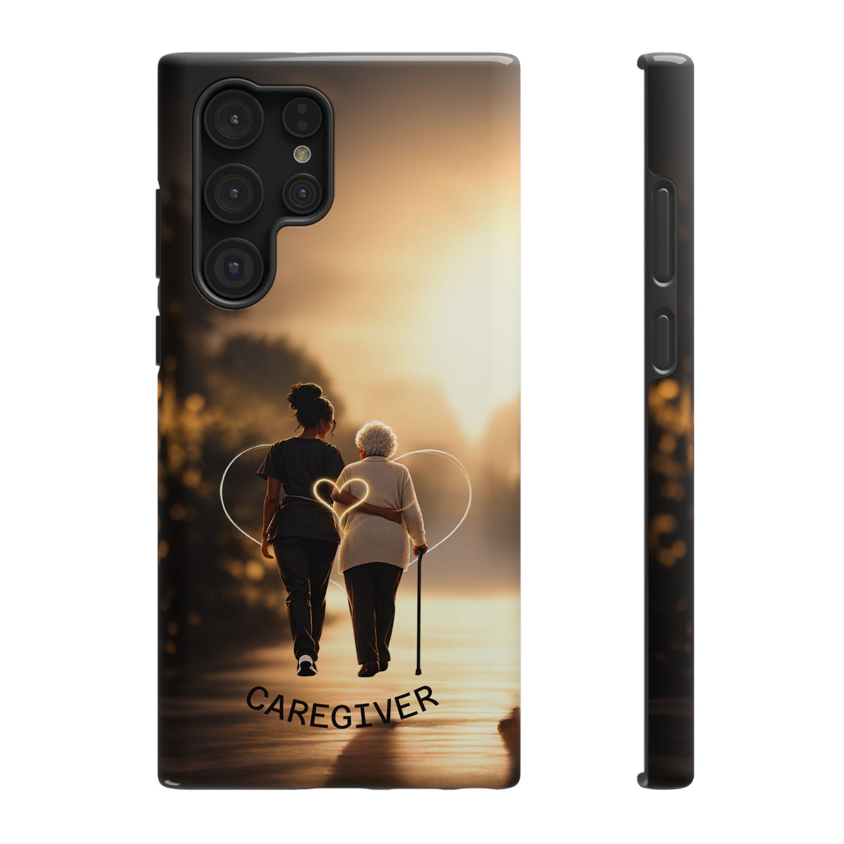 Caregiver Phone Case — Impact-Resistant Protective Case with Heart Design
