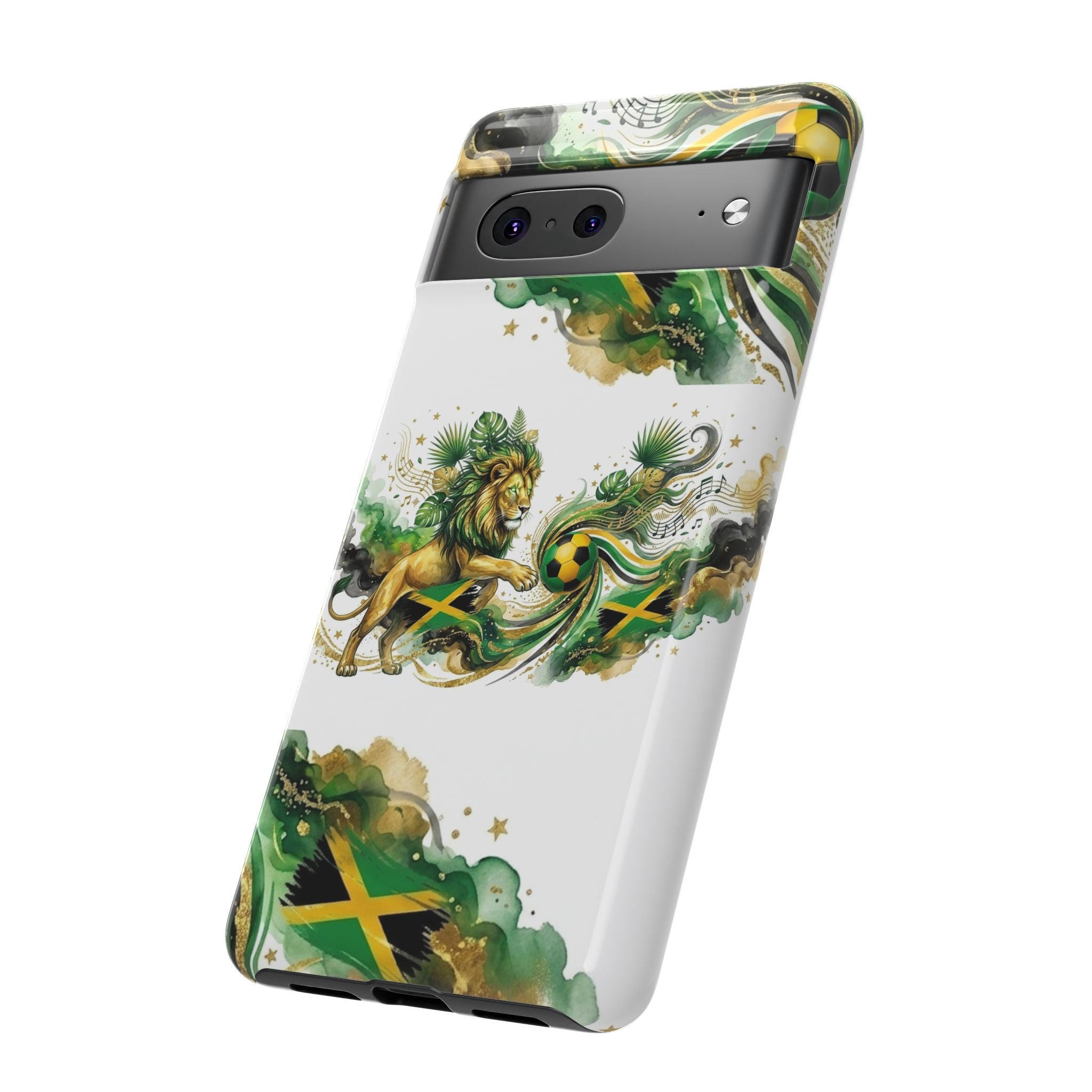 Jamaica Lion Phone Case — Jamaican Flag Rasta Protective Tough Case