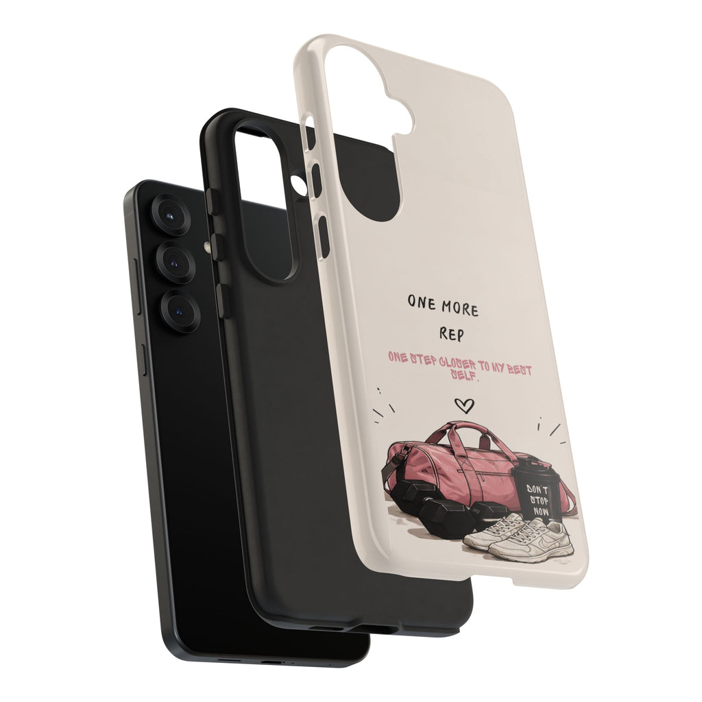 Gym Phone Case — "One More Rep" Workout Duffle & Sneakers Protective Case