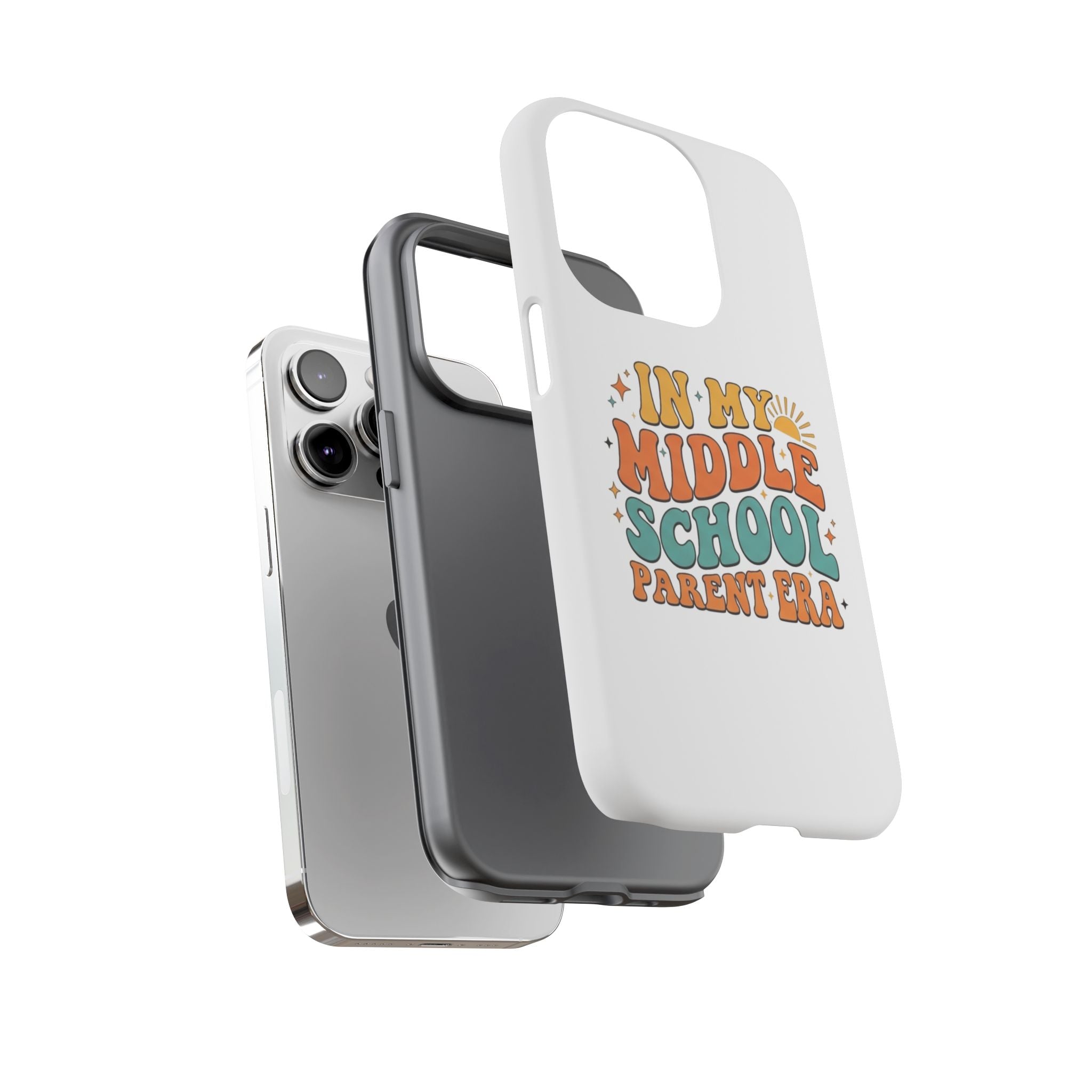 Middle School Parent Phone Case — "In My Middle School Parent Era" Retro Design