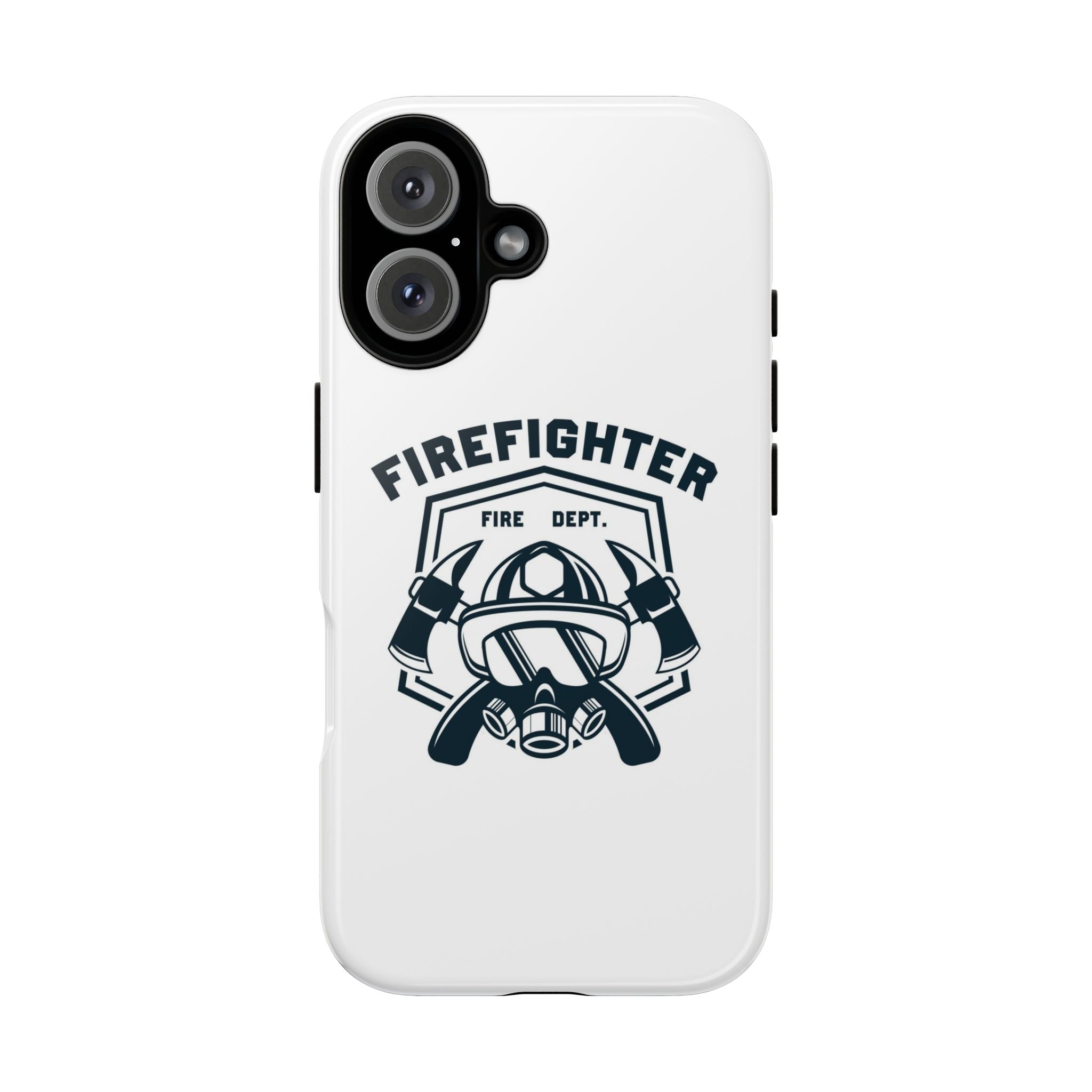 Firefighter Tough Phone Case — Fire Dept Helmet & Axes Protective Cover