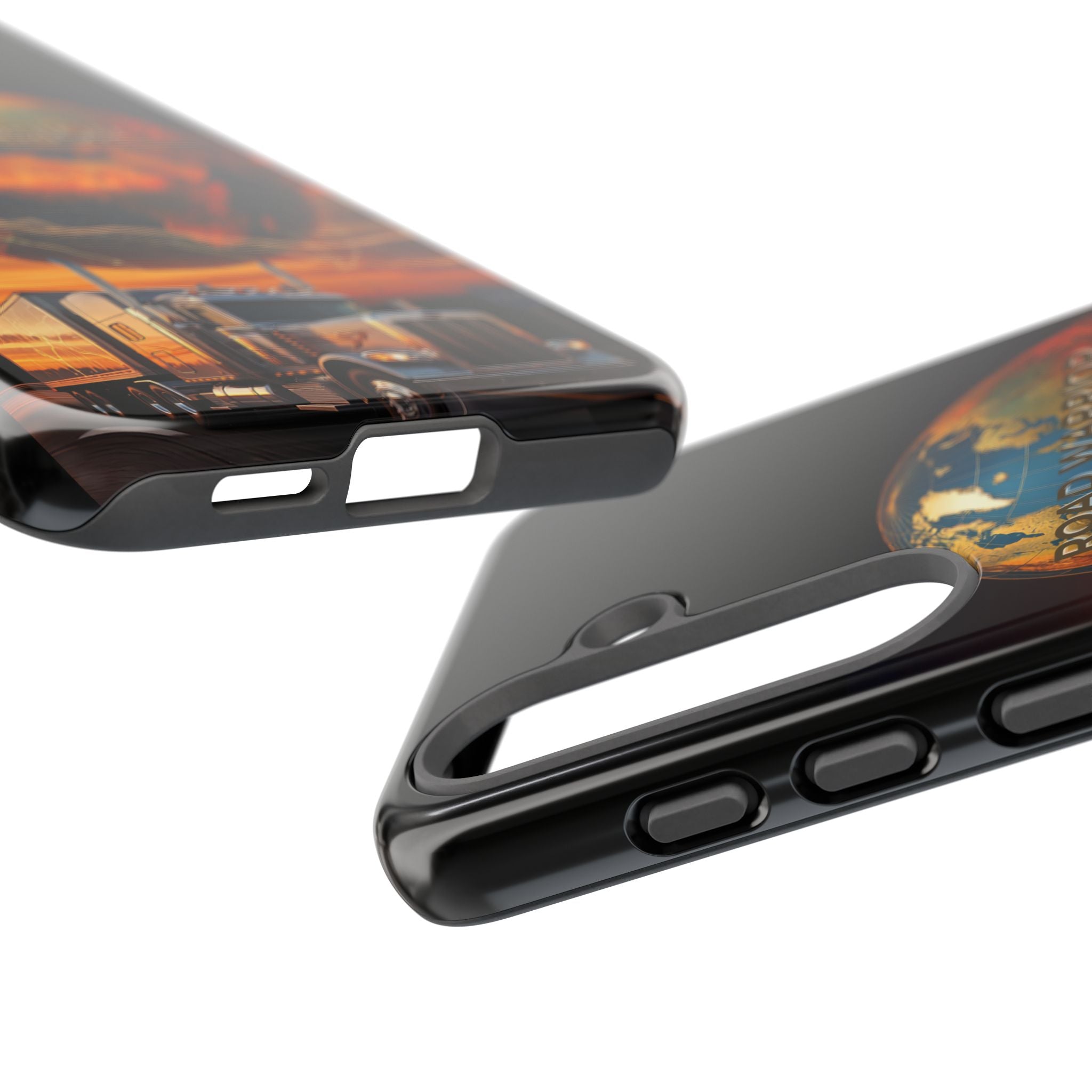 Truck Driver Phone Case — 'Global Road Warrior' Semi Truck Globe Tough Phone Cover