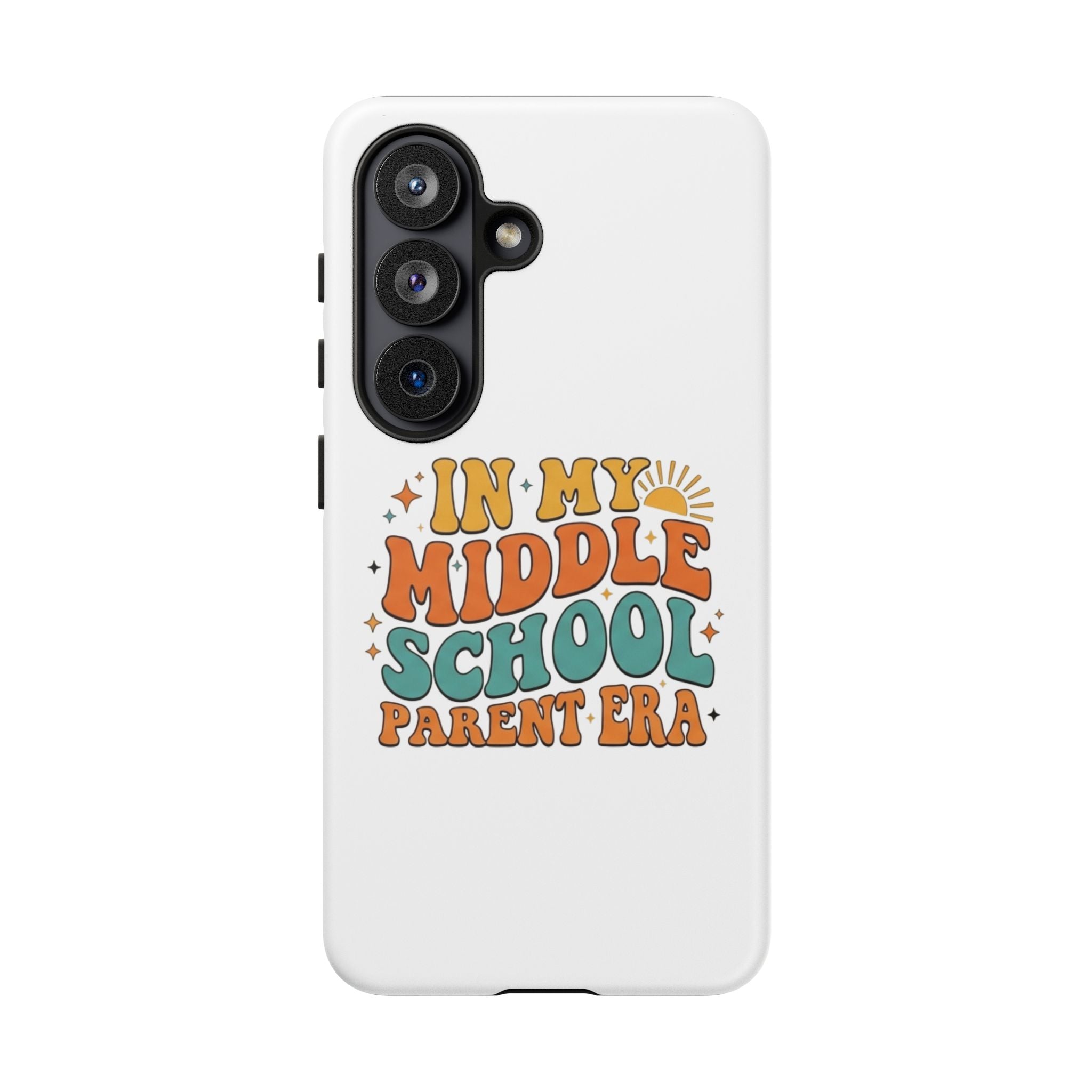 Middle School Parent Phone Case — "In My Middle School Parent Era" Retro Design