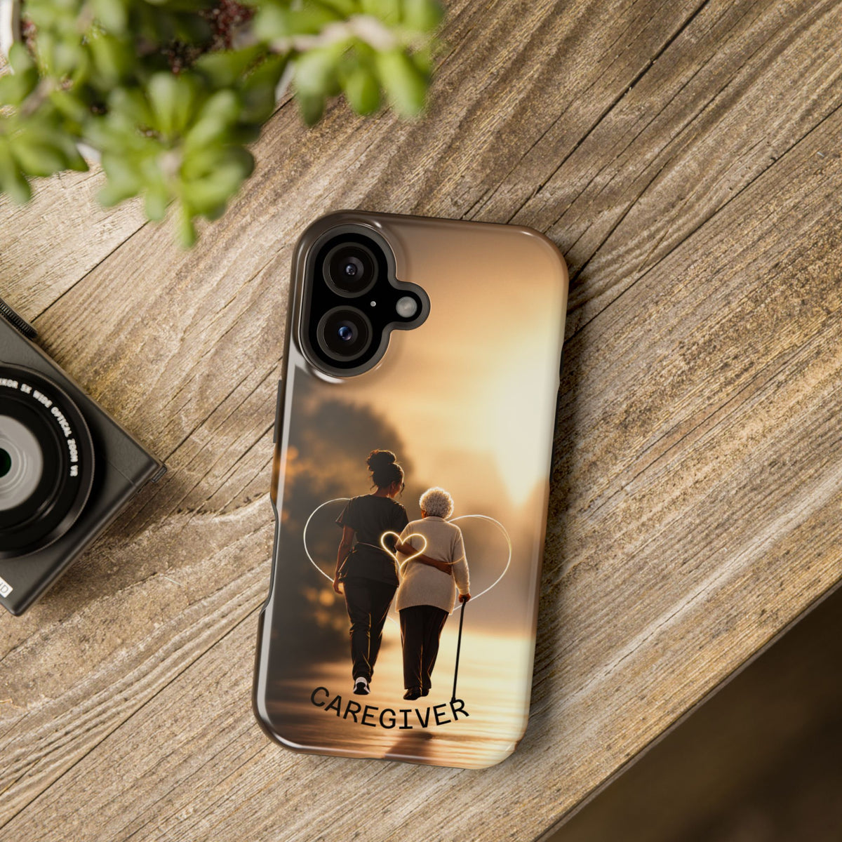 Caregiver Phone Case — Impact-Resistant Protective Case with Heart Design