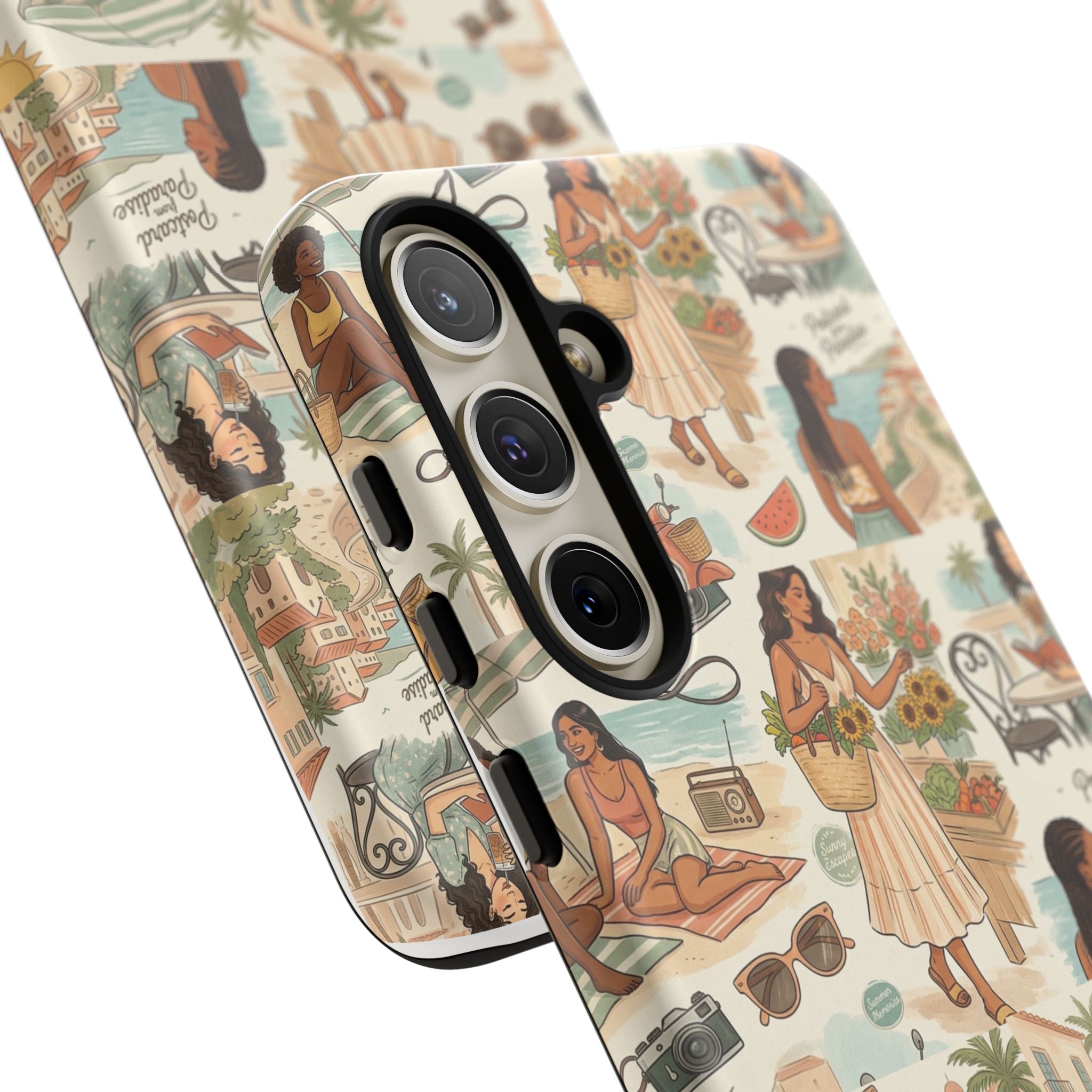 Tropical Vacation Phone Case — Vintage Beach Women Pattern
