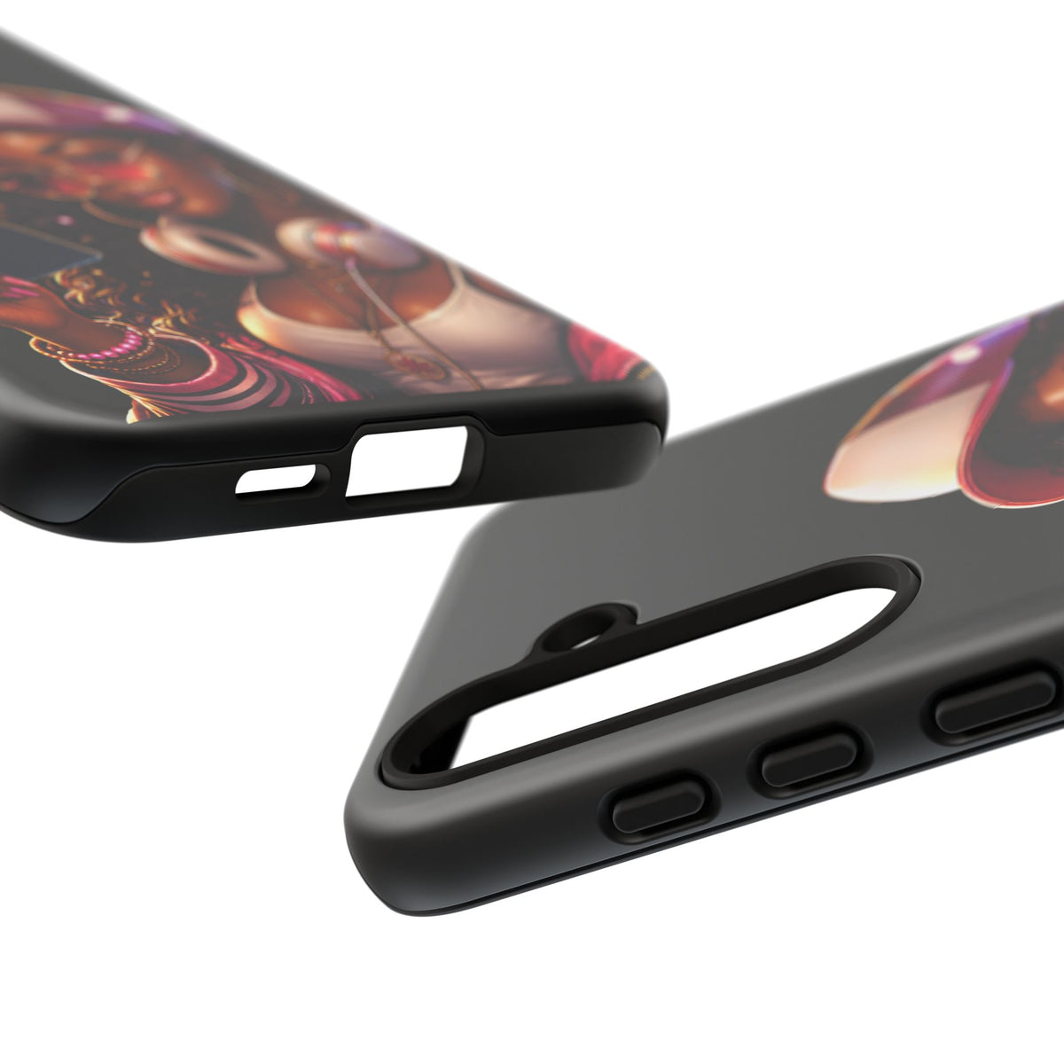 Tough Case – Stylized Urban Girl Phone Case with Headphones & Passport