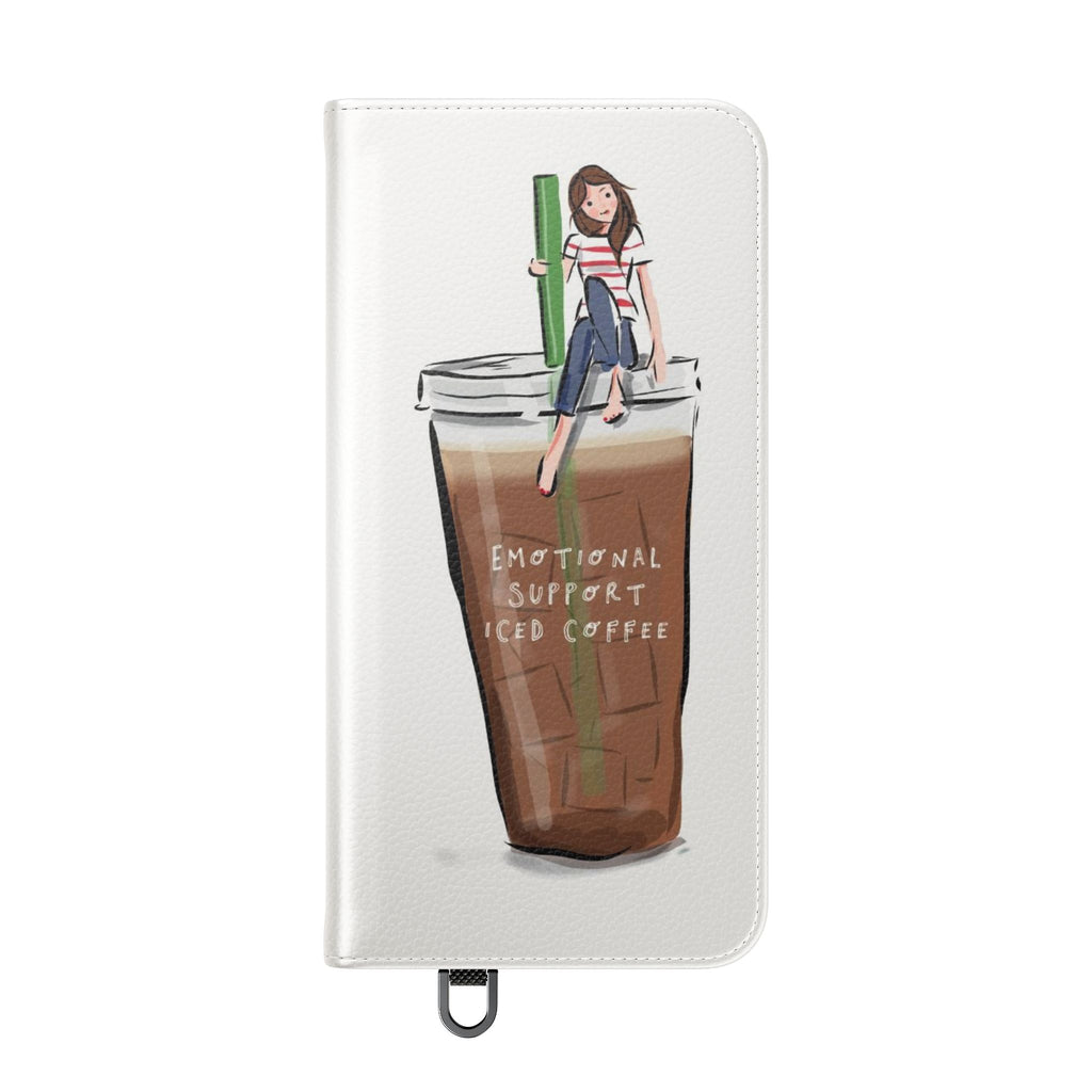 Flip Case — "Emotional Support Iced Coffee" Phone Wallet Case