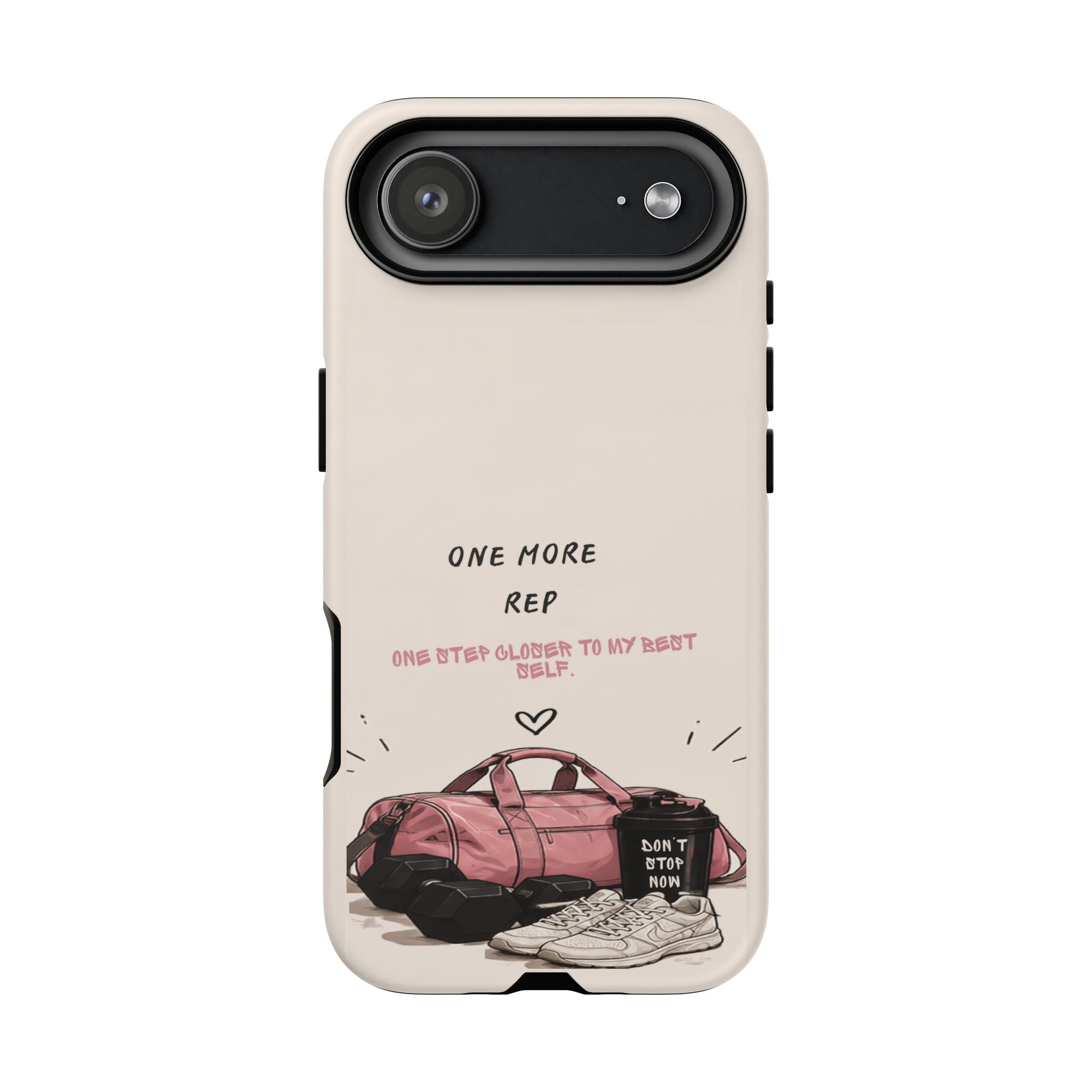 Gym Phone Case — "One More Rep" Workout Duffle & Sneakers Protective Case