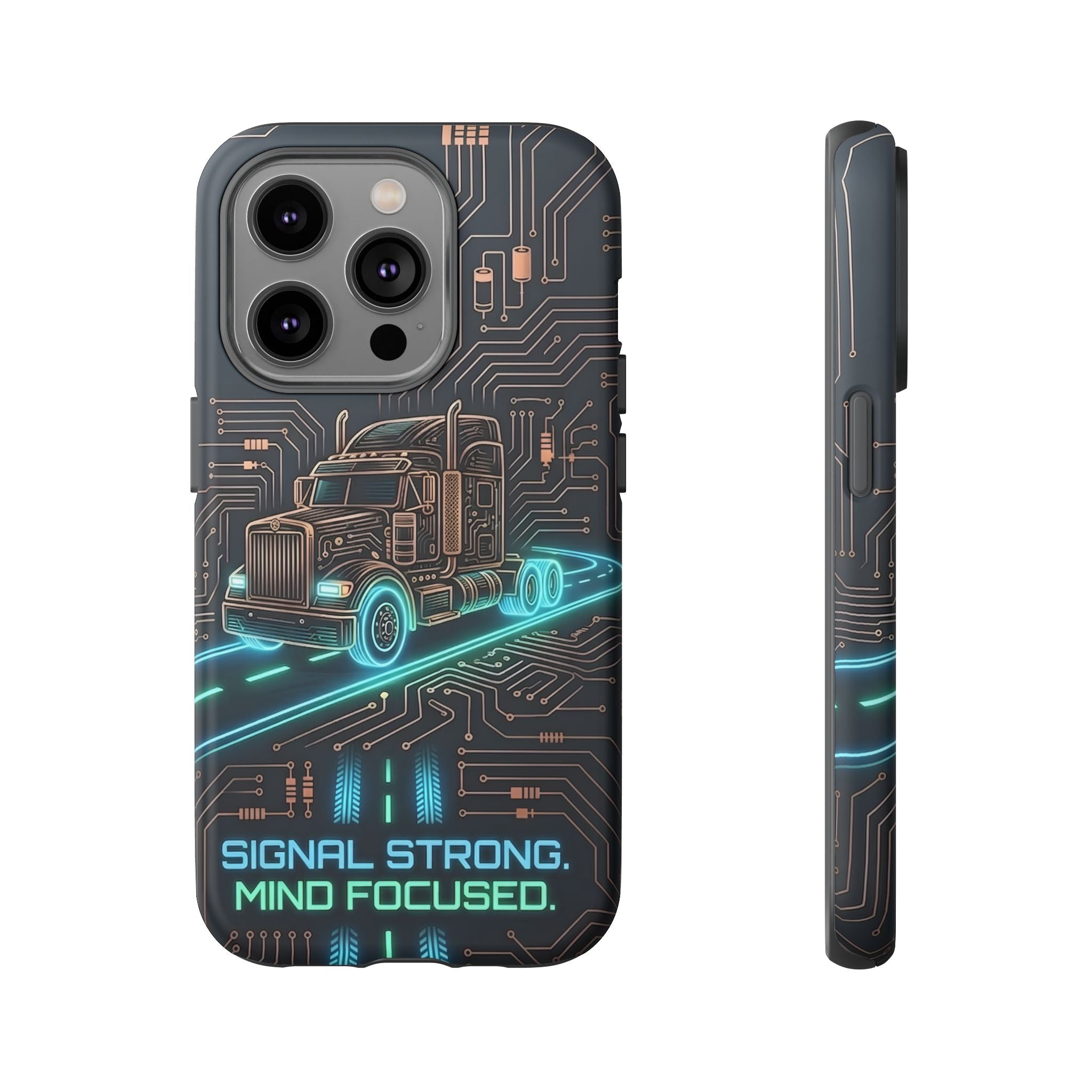 Truck Driver Gamer Phone Case — “Real Life. No Pause Button.”