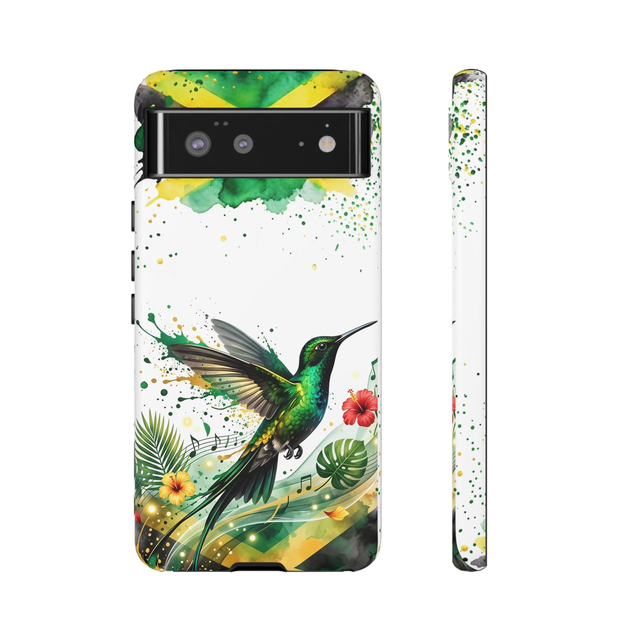 Hummingbird Jamaica Tough Phone Case – Tropical Floral Protective Cover