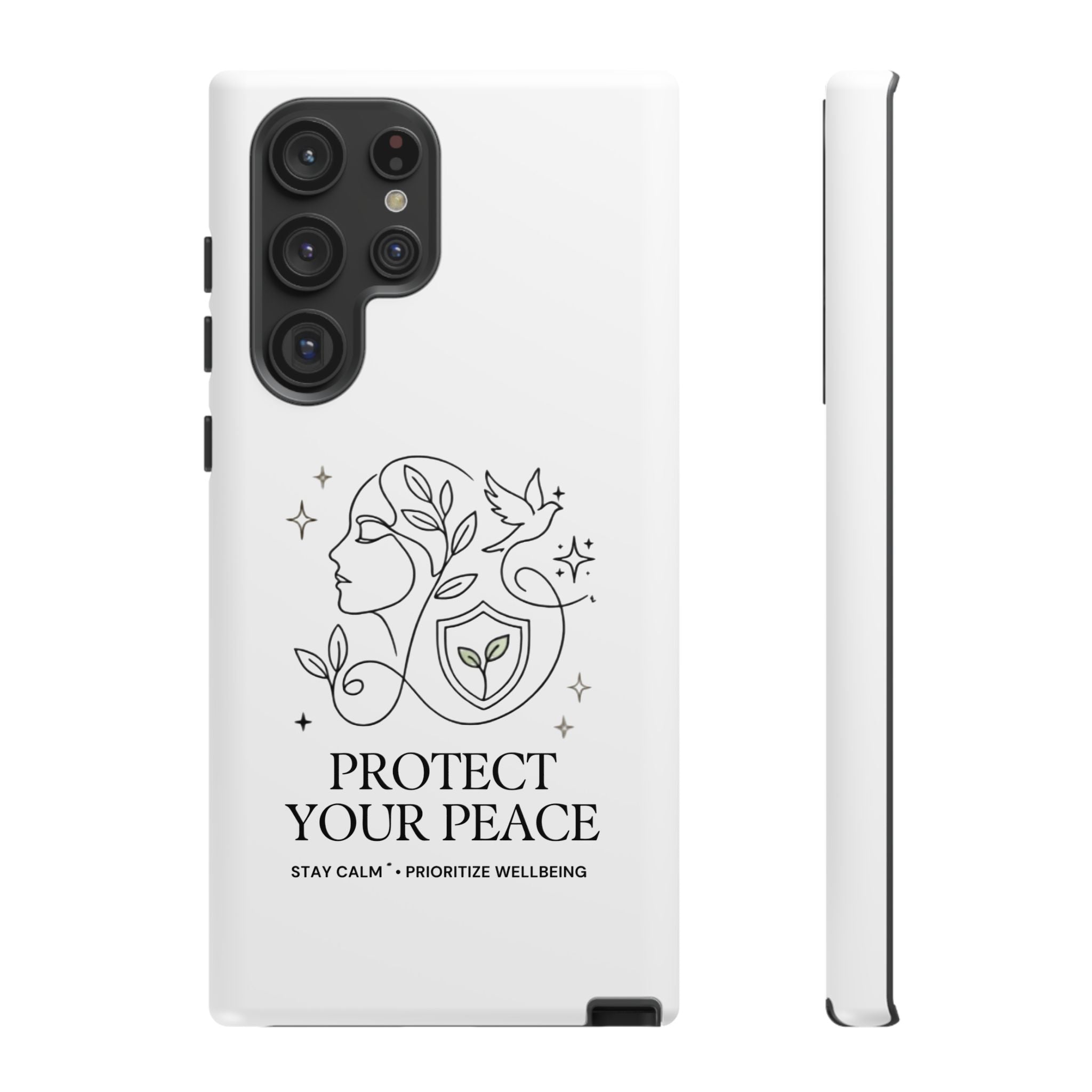 Protect Your Peace Phone Case – Minimalist Wellness iPhone Cover