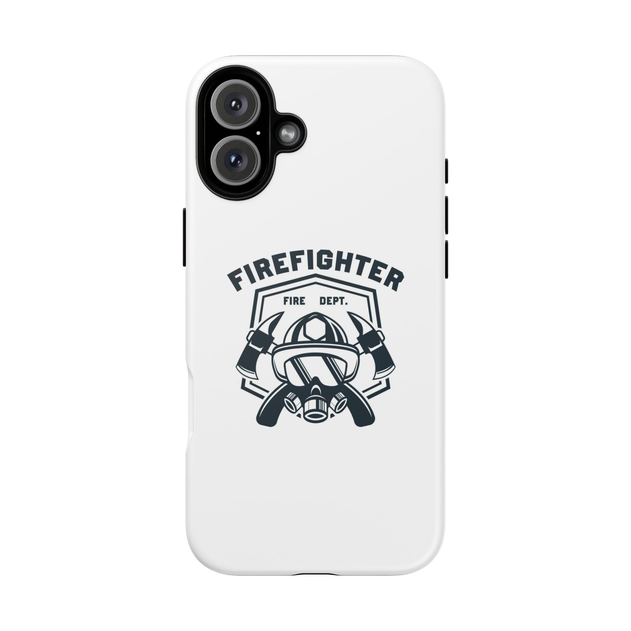 Firefighter Tough Phone Case — Fire Dept Helmet & Axes Protective Cover