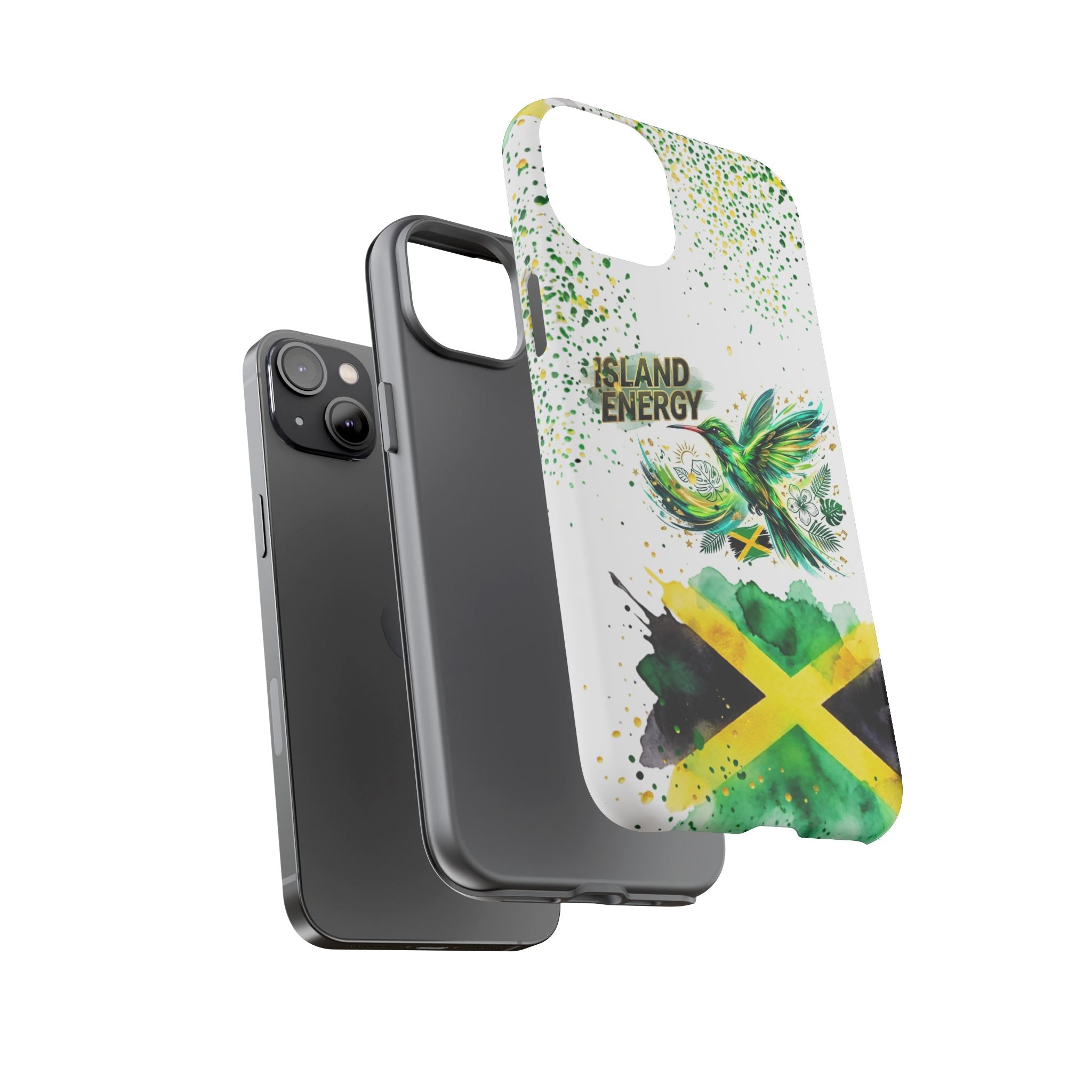 Island Energy Tough Phone Case — Colorful Hummingbird & Tropical Sunset Protective Cover