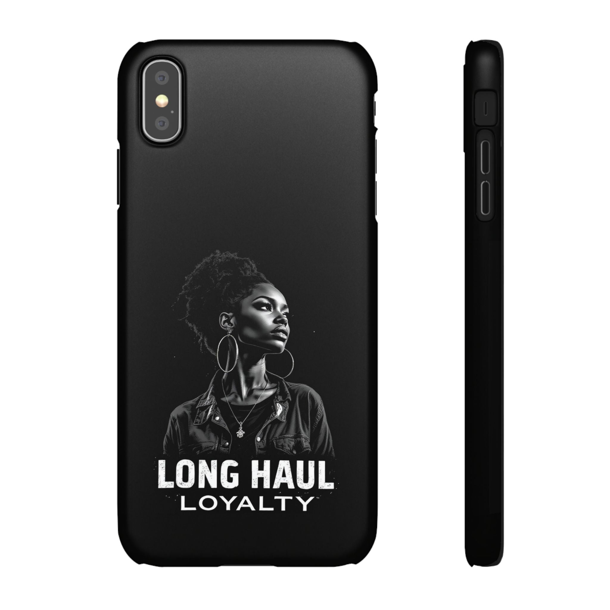 Phone Case — "Long Haul Loyalty" Black Portrait Snap Case