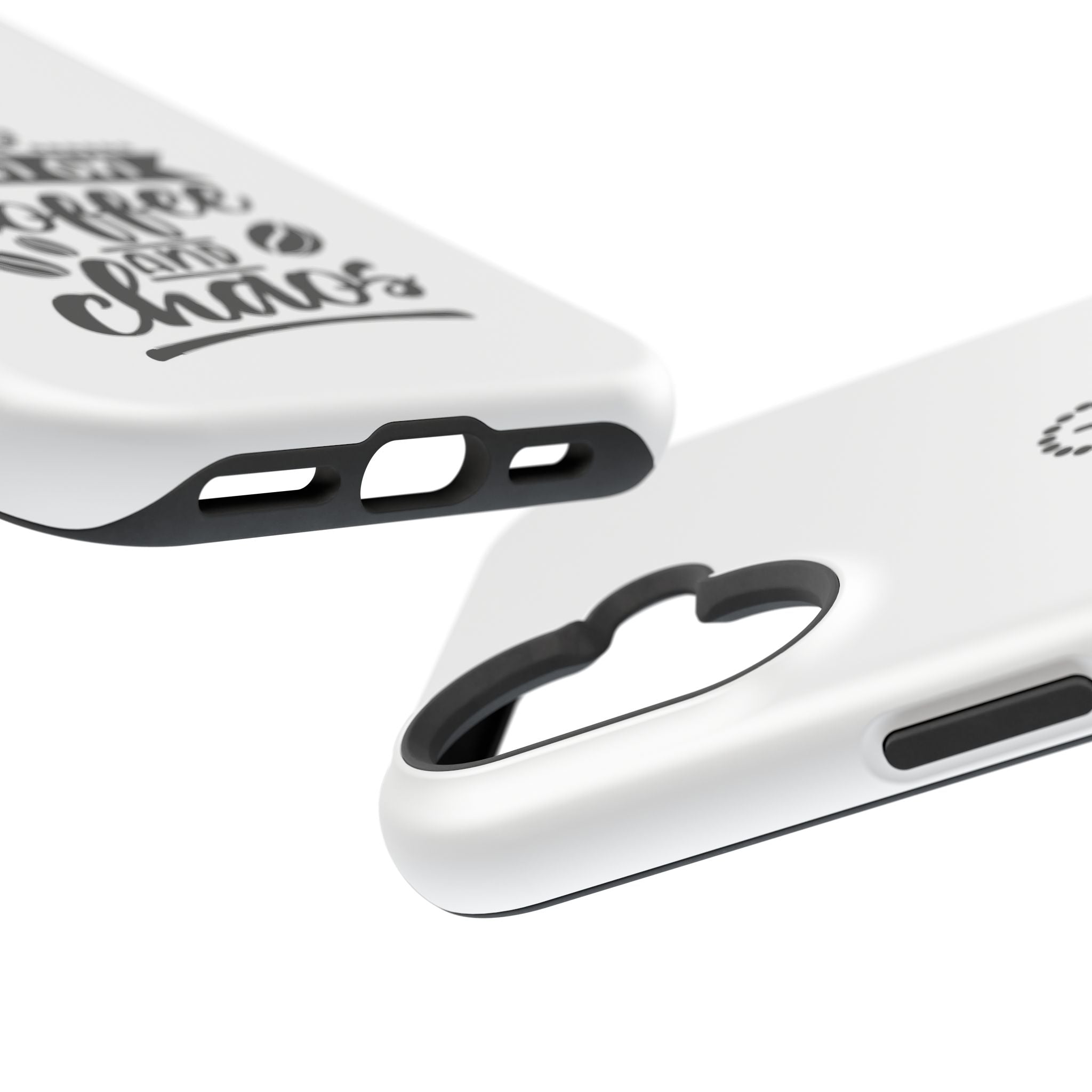 Phone Case — "Run on Coffee and Chaos" Impact-Resistant Protective Cover