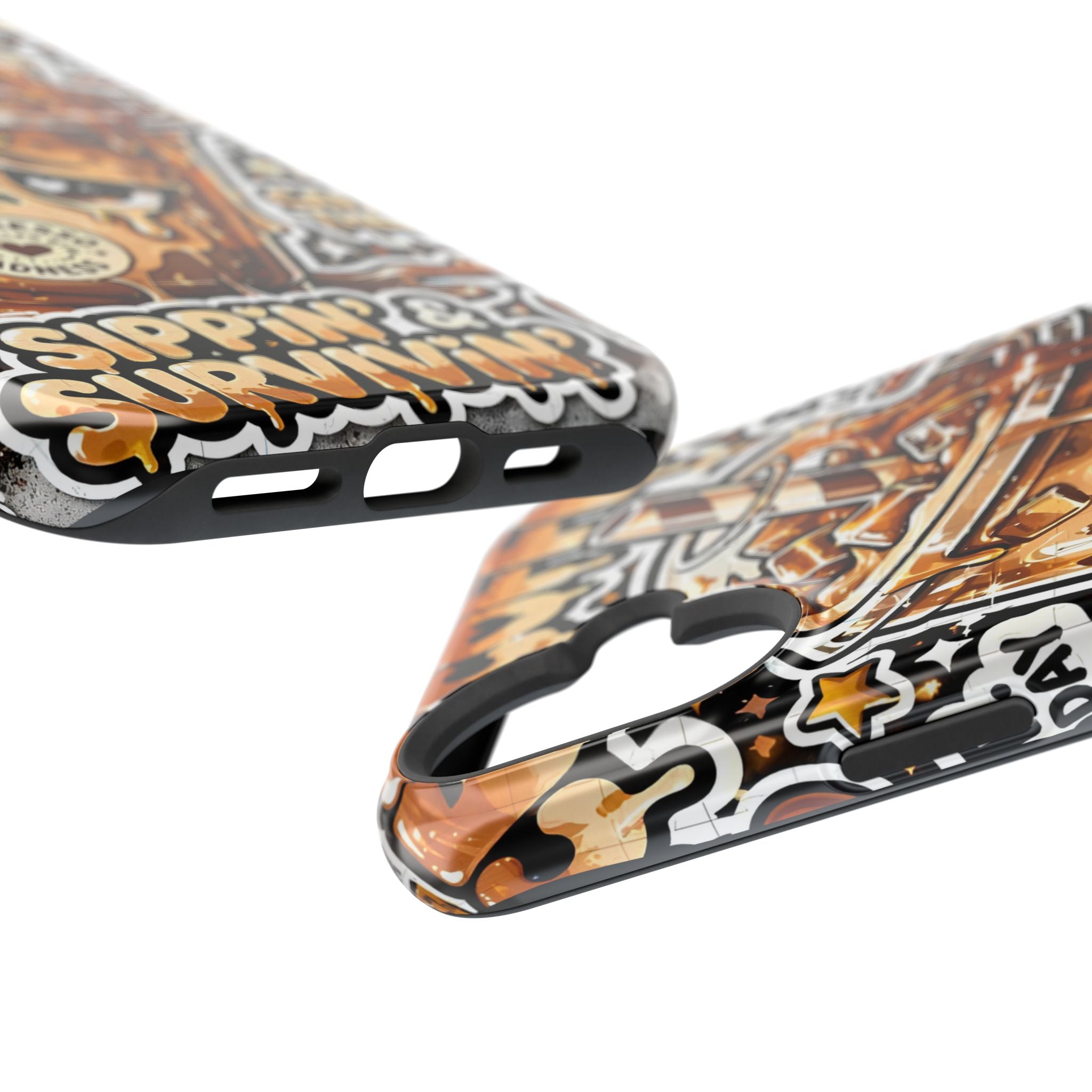Iced Coffee Phone Case — “Sippin' & Survivin'” Magnetic Impact-Resistant Case