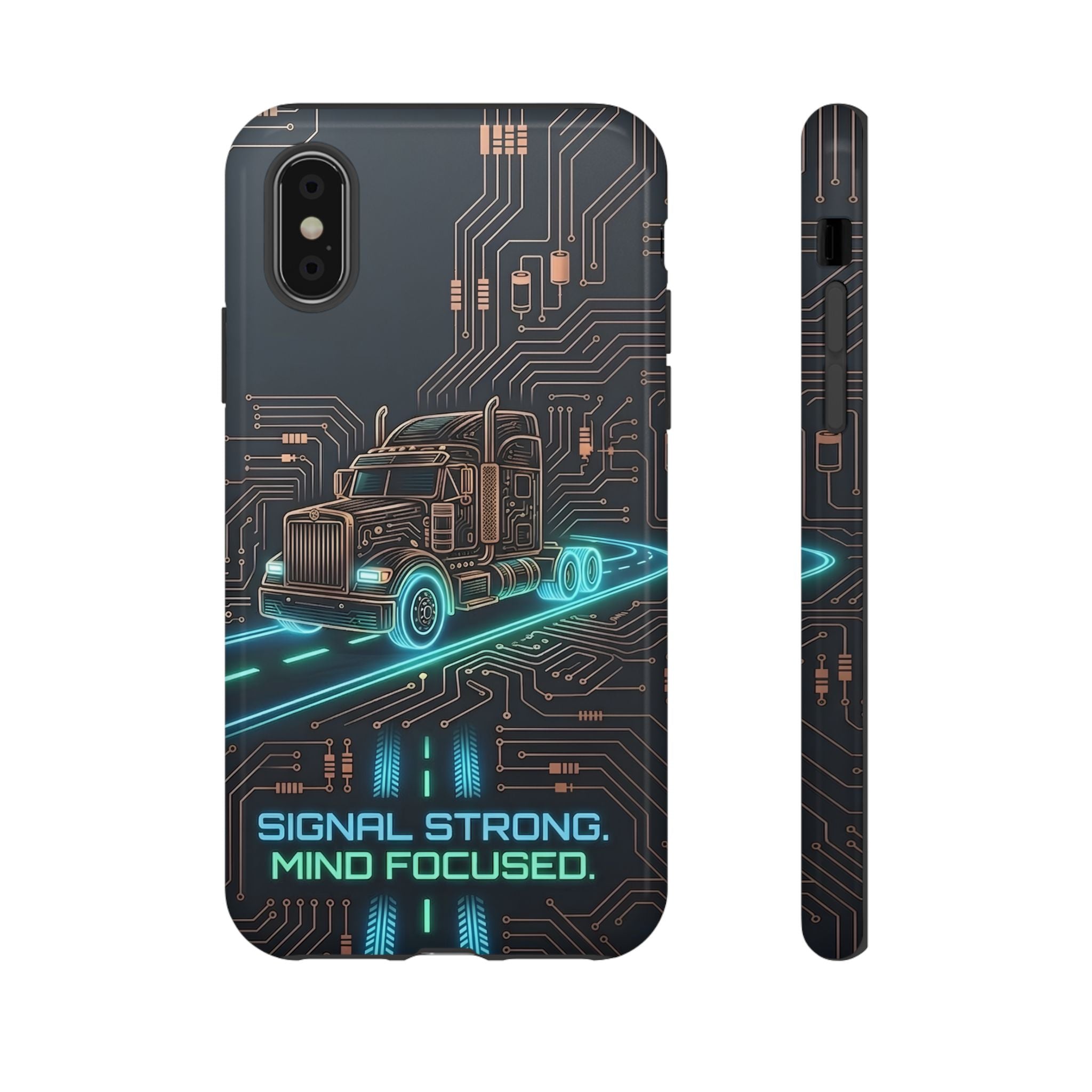 Truck Driver Gamer Phone Case — “Real Life. No Pause Button.”
