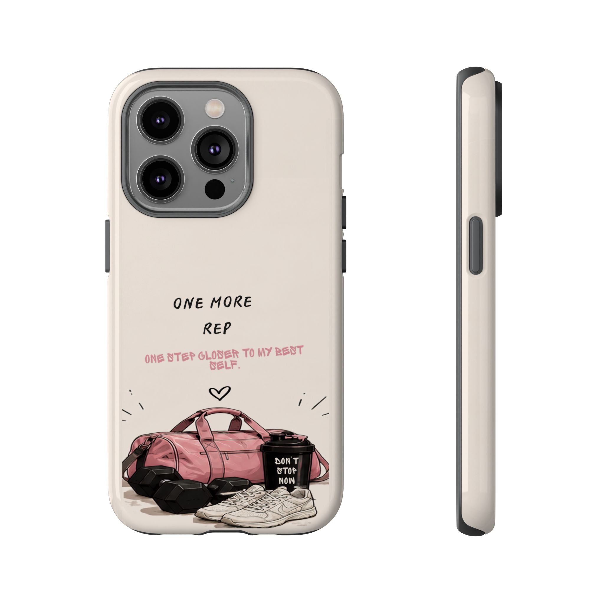 Gym Phone Case — "One More Rep" Workout Duffle & Sneakers Protective Case