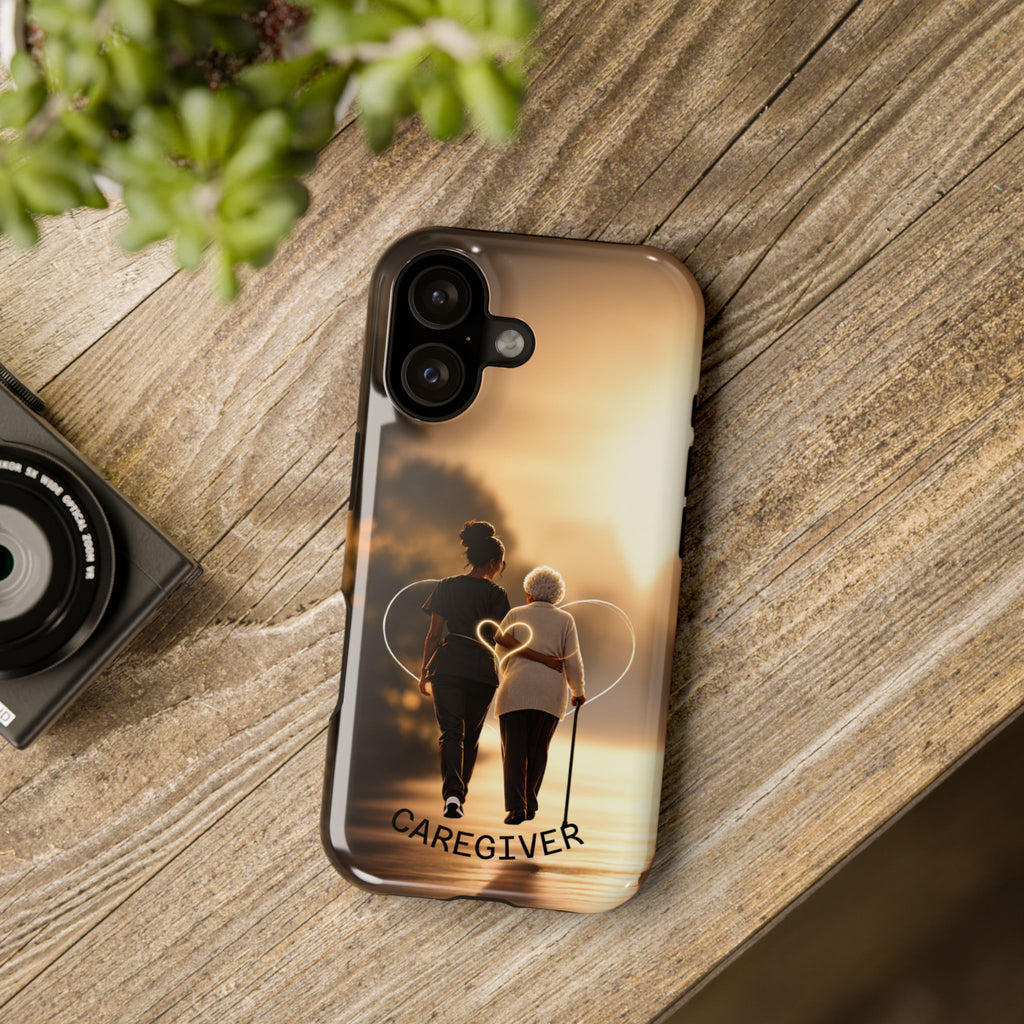 Caregiver Phone Case — Impact-Resistant Protective Case with Heart Design