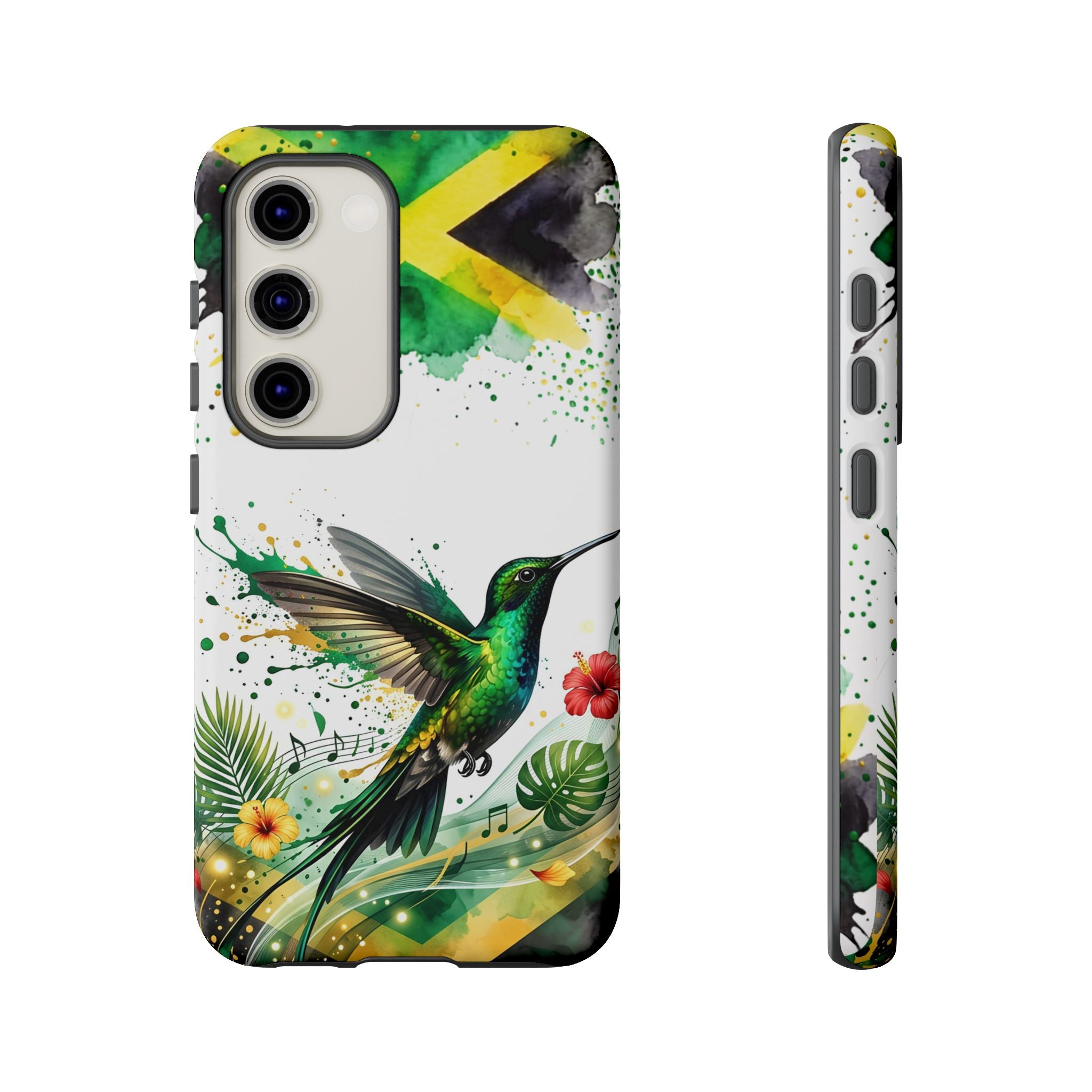 Hummingbird Jamaica Tough Phone Case – Tropical Floral Protective Cover