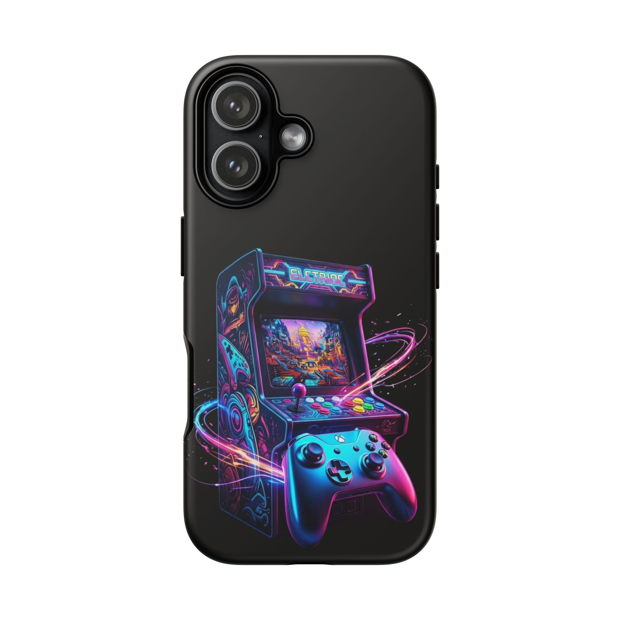 Retro Arcade Phone Case — Neon Gaming Controller Design