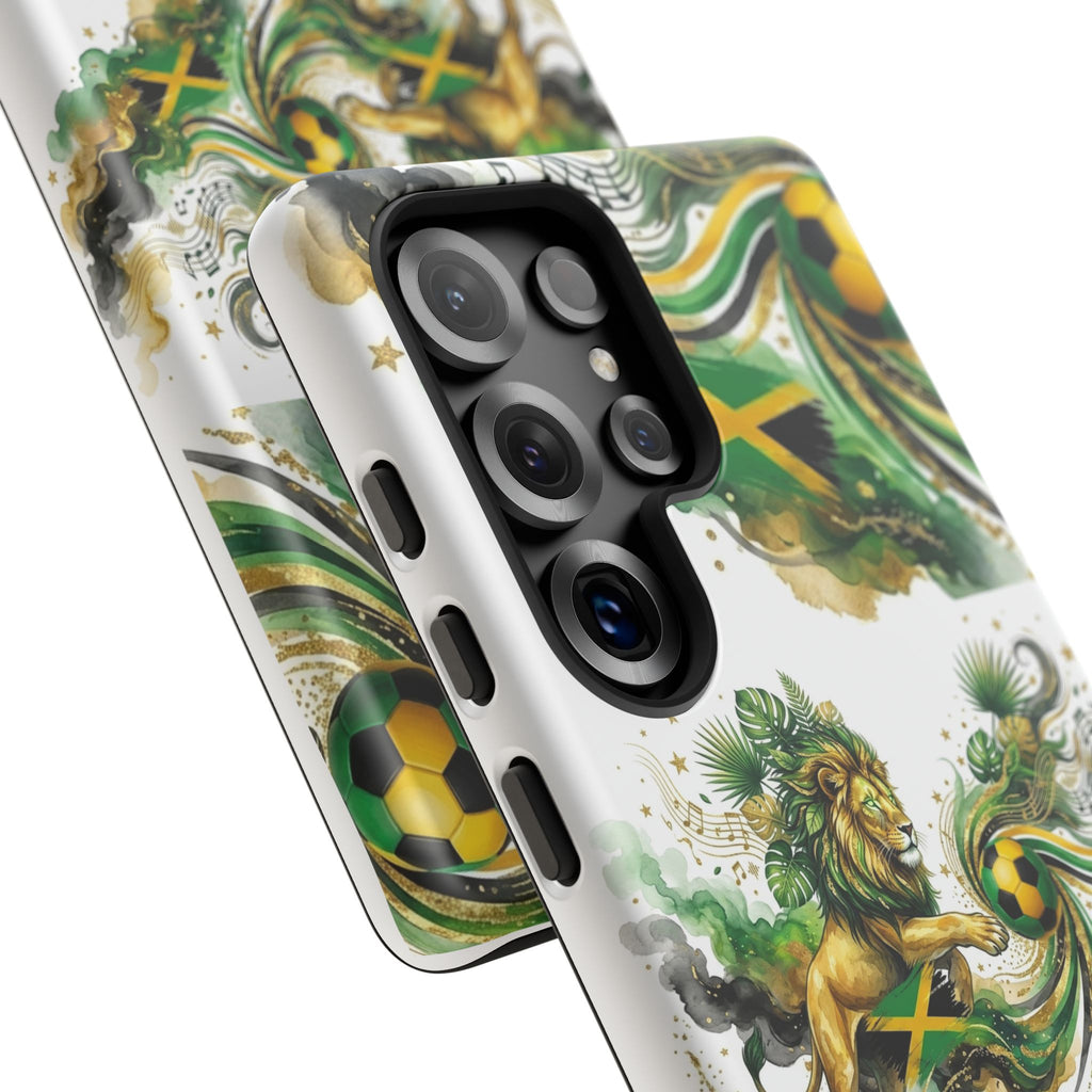 Jamaica Lion Phone Case — Jamaican Flag Rasta Protective Tough Case
