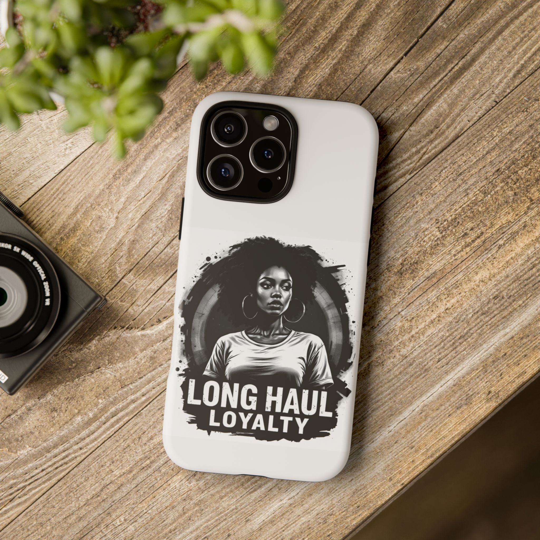 Phone Case — "Long Haul Loyalty" Black & White Portrait Protective Case