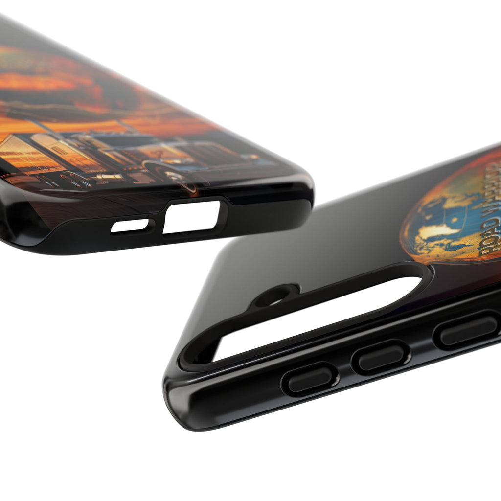 Truck Driver Phone Case — 'Global Road Warrior' Semi Truck Globe Tough Phone Cover