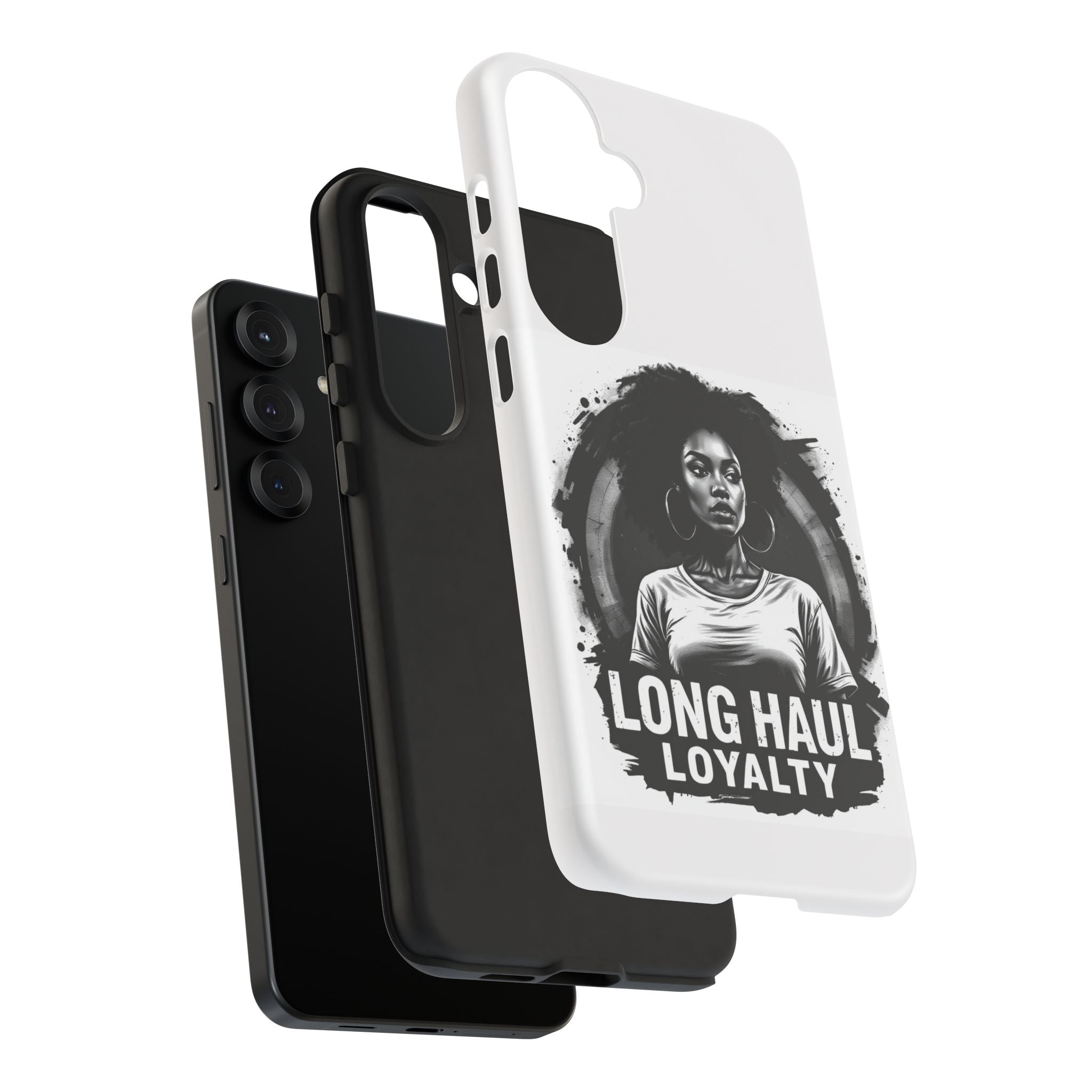 Phone Case — "Long Haul Loyalty" Black & White Portrait Protective Case