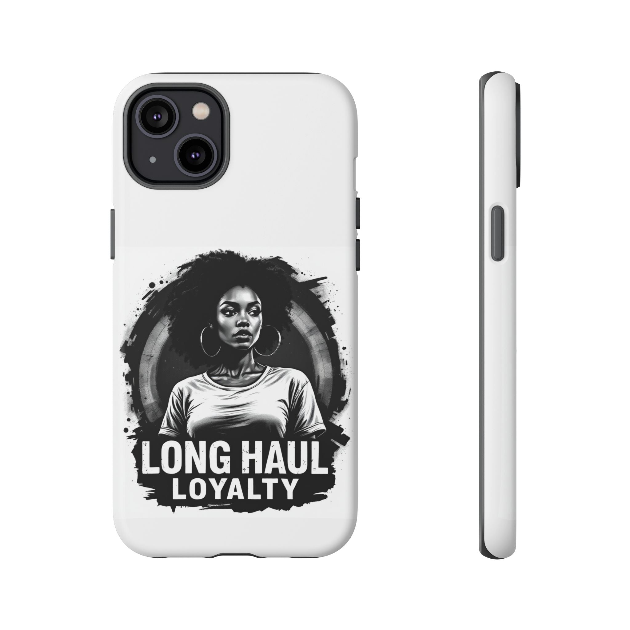 Phone Case — "Long Haul Loyalty" Black & White Portrait Protective Case