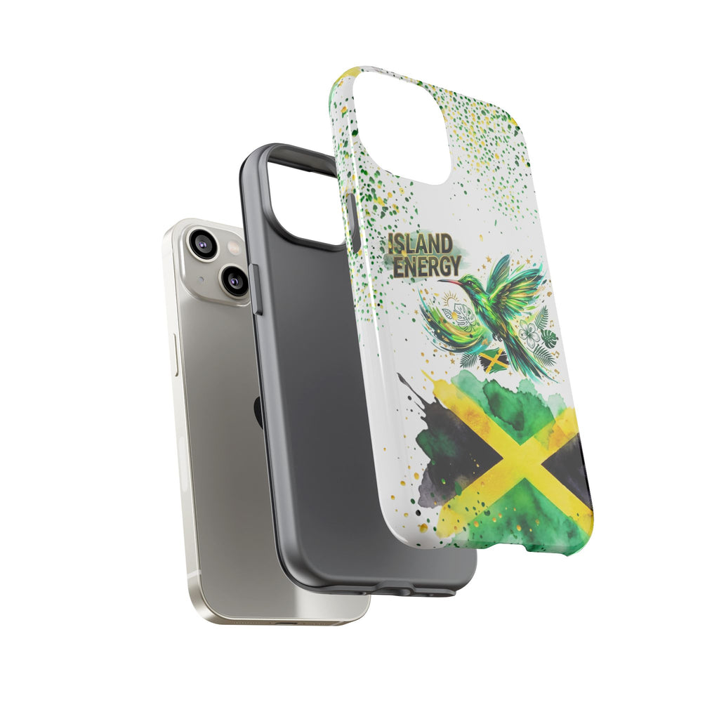 Island Energy Tough Phone Case — Colorful Hummingbird & Tropical Sunset Protective Cover