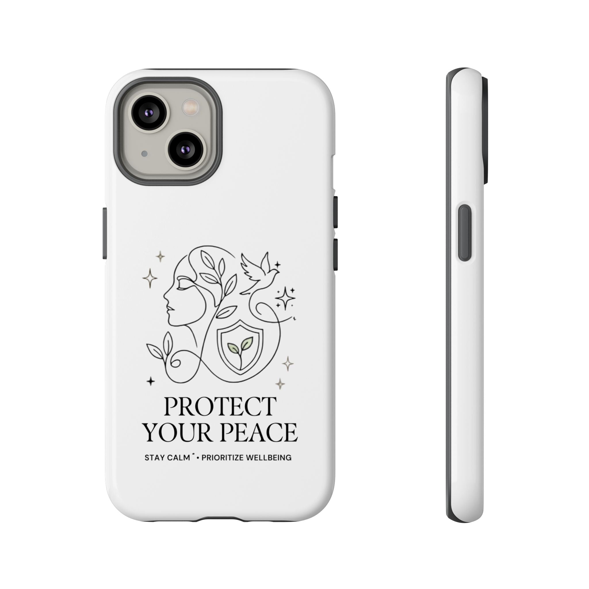 Protect Your Peace Phone Case – Minimalist Wellness iPhone Cover