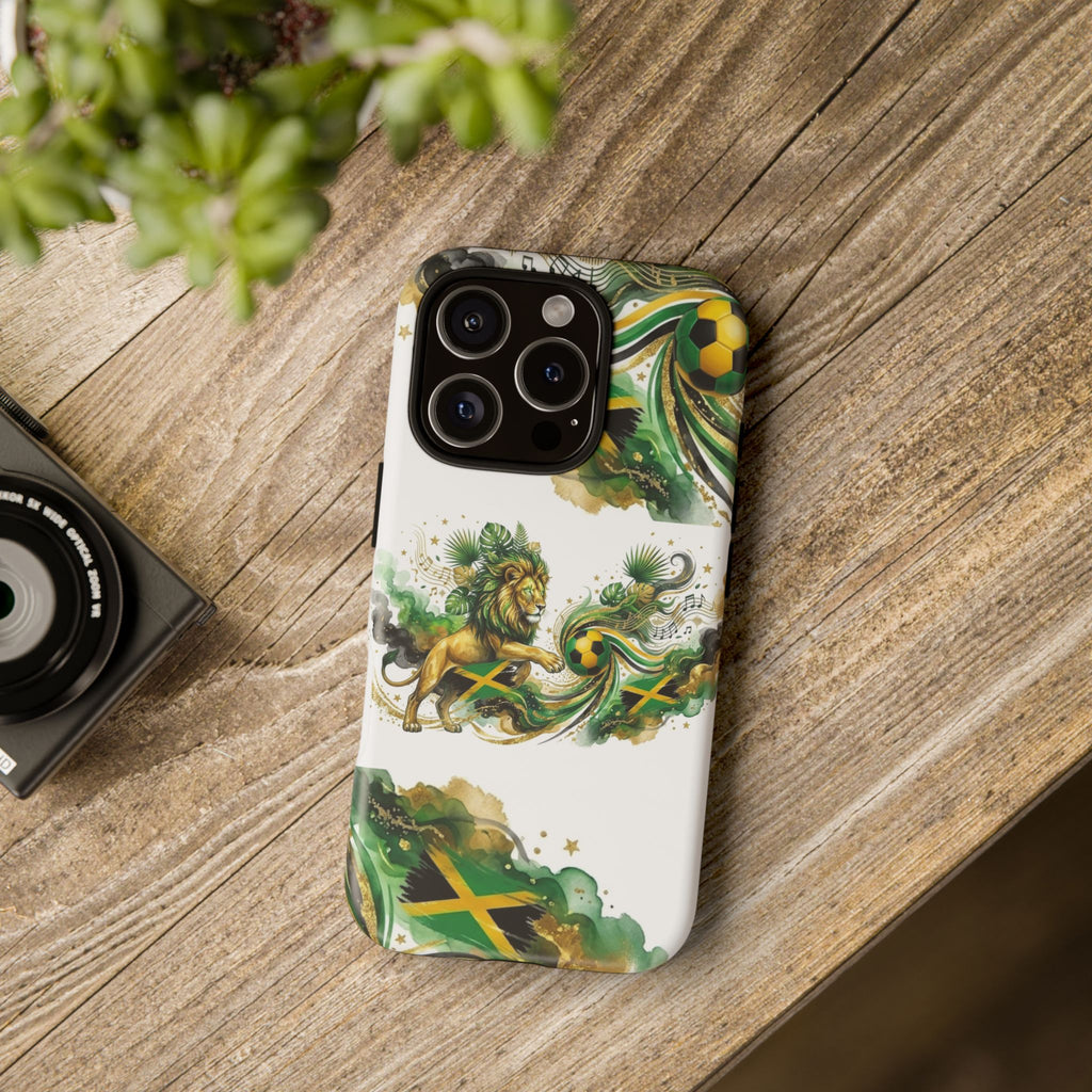 Jamaica Lion Phone Case — Jamaican Flag Rasta Protective Tough Case