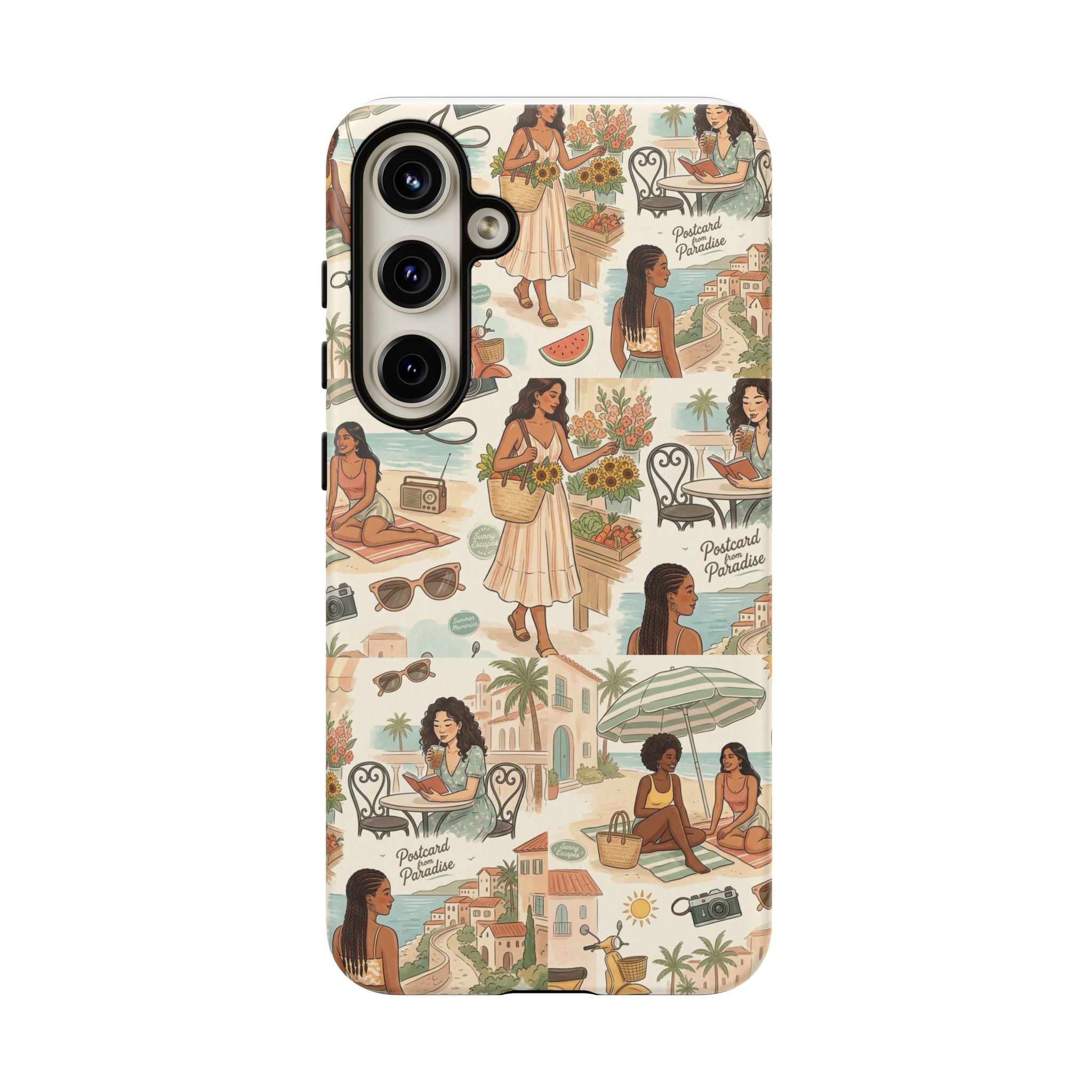 Tropical Vacation Phone Case — Vintage Beach Women Pattern
