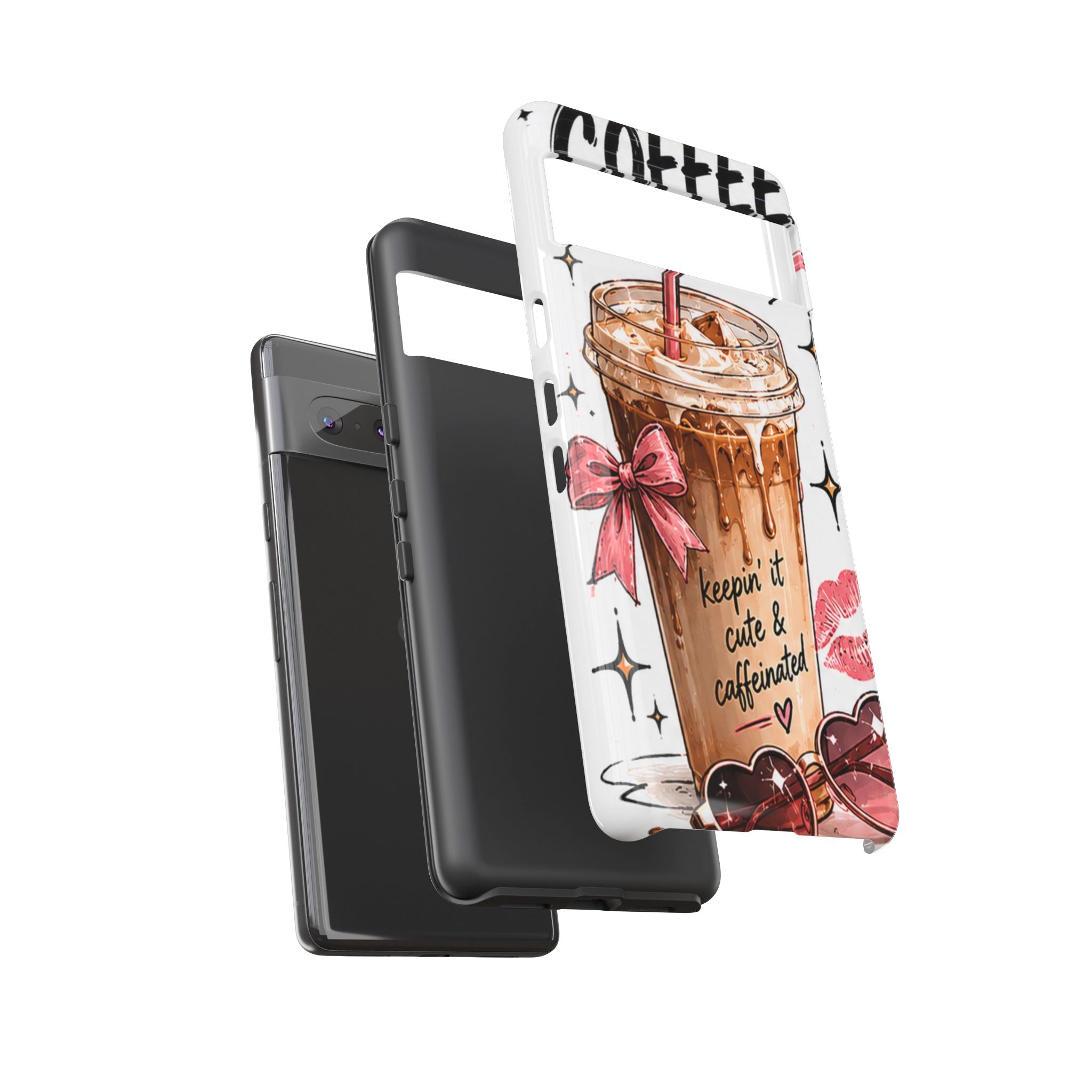 Phone Case — "Keepin' It Cute & Caffeinated" Iced Coffee Design