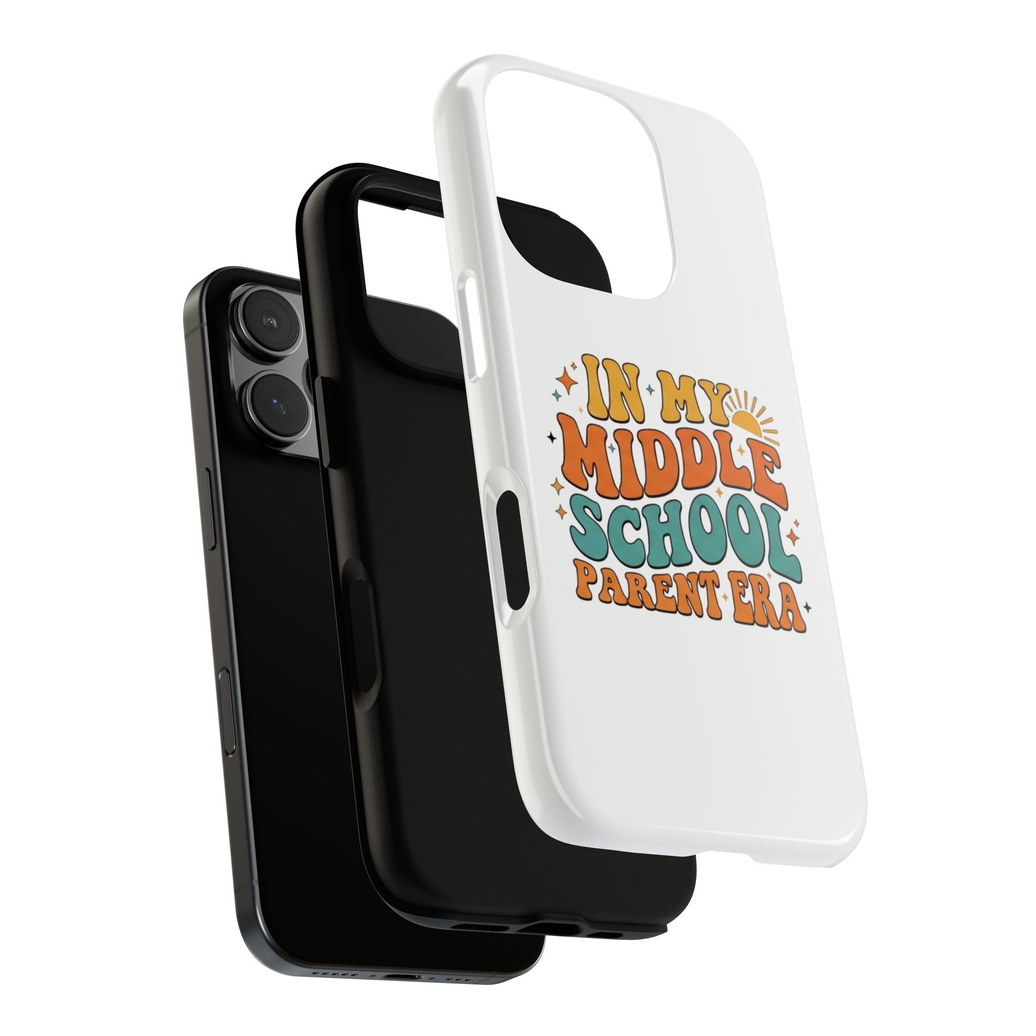 Middle School Parent Phone Case — "In My Middle School Parent Era" Retro Design