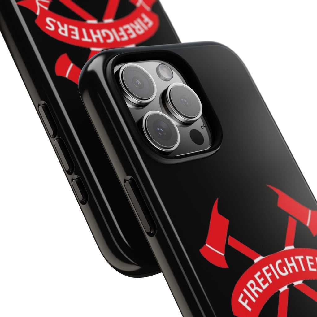 Firefighters Tough Phone Case — Red Crossed Axes Design