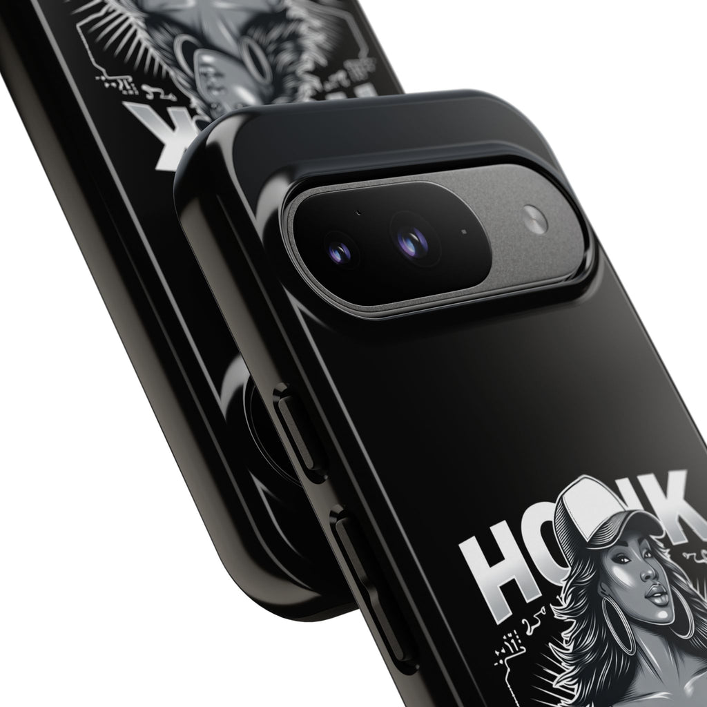 Phone Case — 'Honk' Trucker Girl Retro Semi Truck Protective Case
