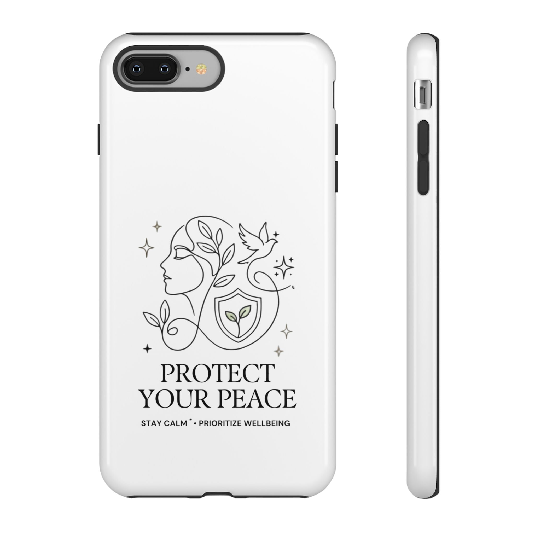 Protect Your Peace Phone Case – Minimalist Wellness iPhone Cover