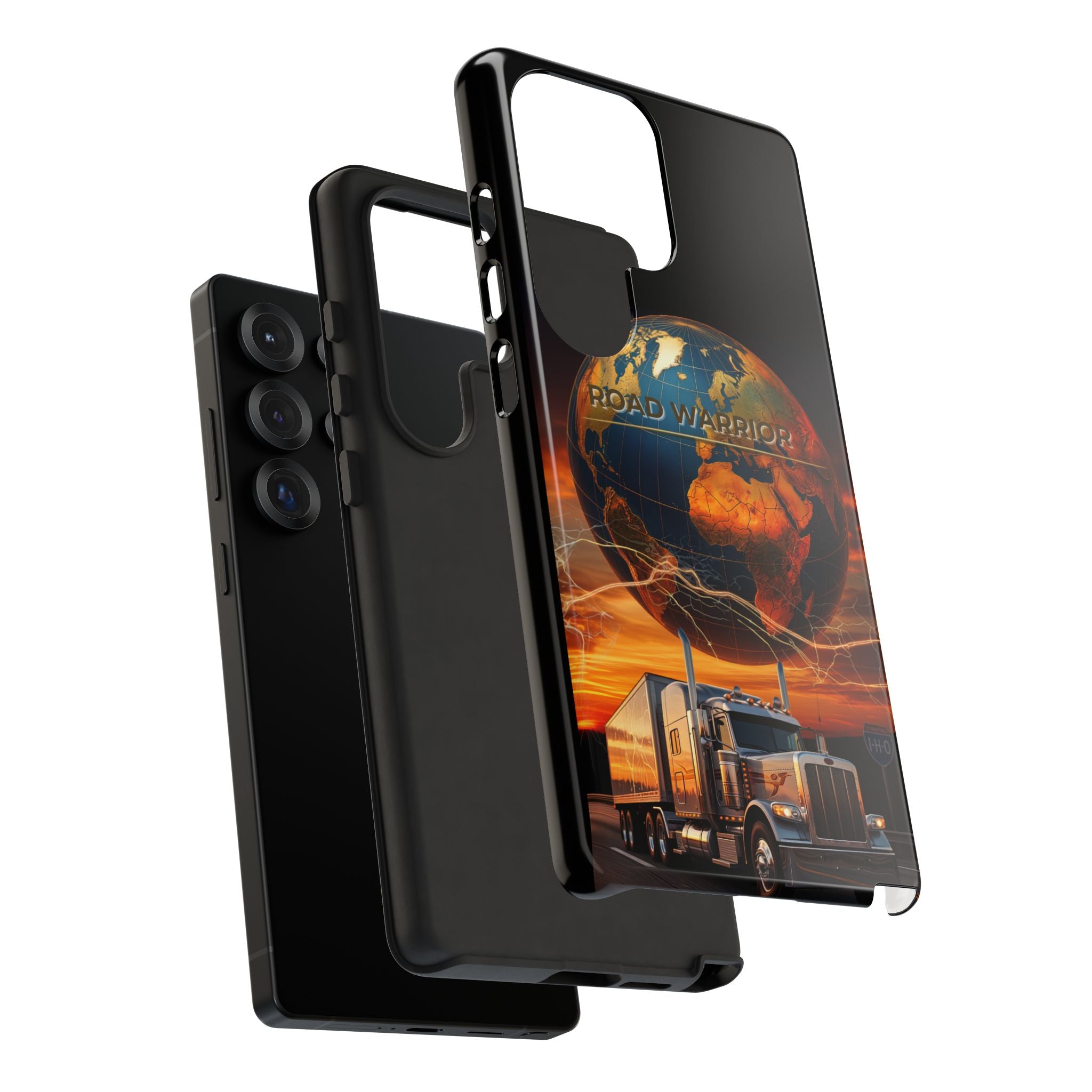 Truck Driver Phone Case — 'Global Road Warrior' Semi Truck Globe Tough Phone Cover