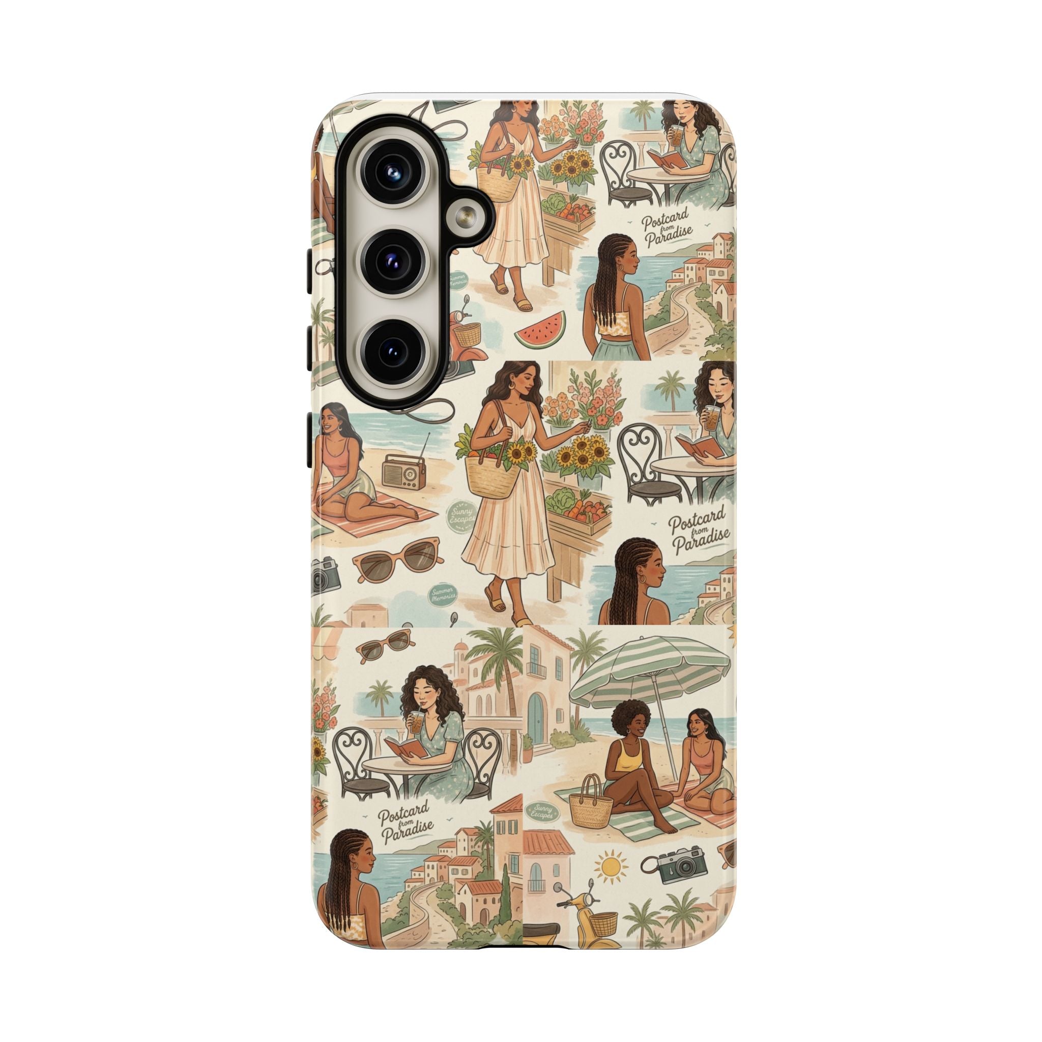 Tropical Vacation Phone Case — Vintage Beach Women Pattern