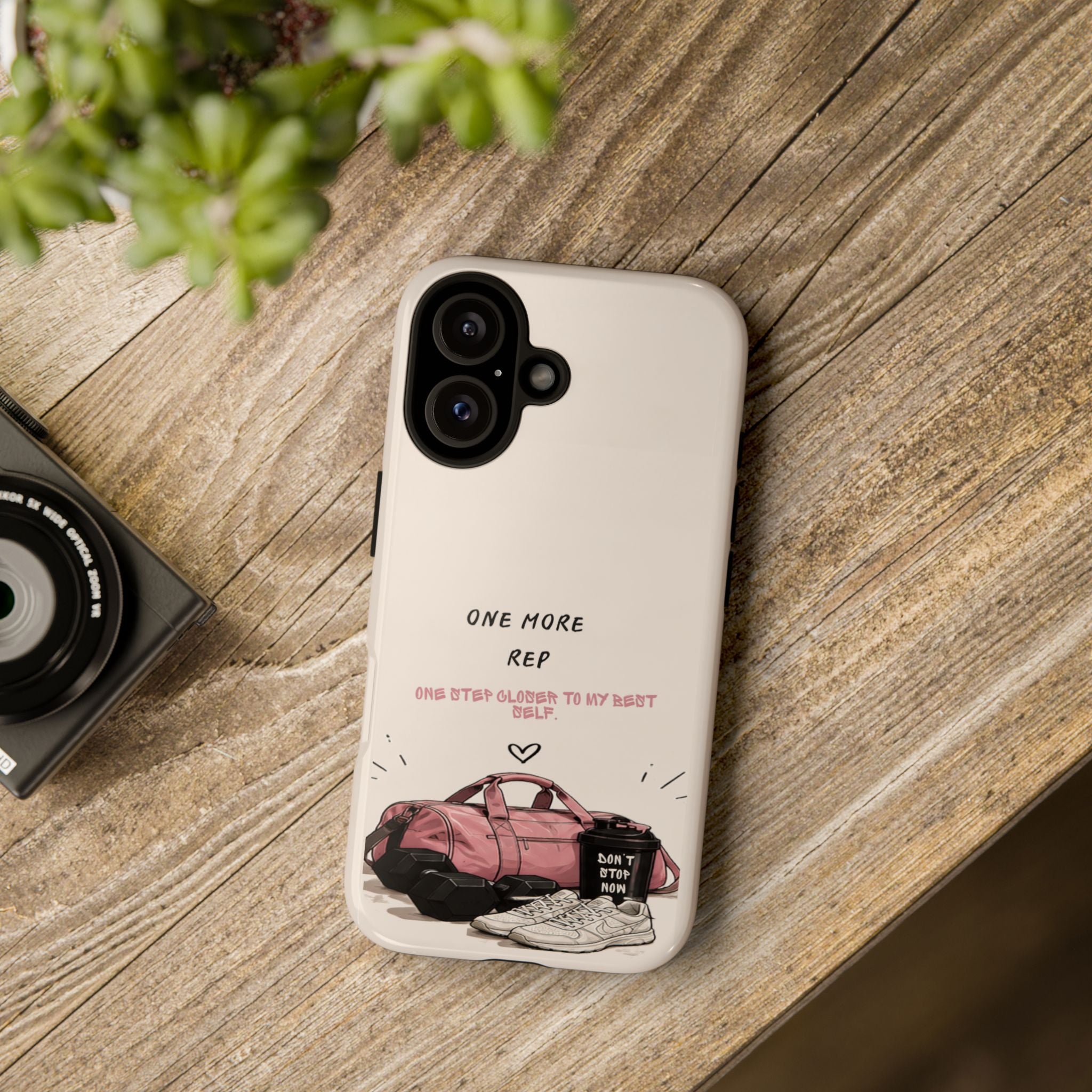 Gym Phone Case — "One More Rep" Workout Duffle & Sneakers Protective Case