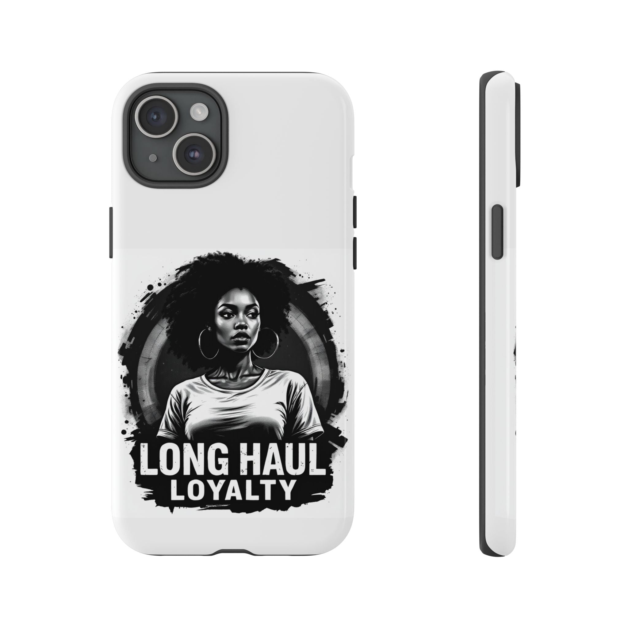 Phone Case — "Long Haul Loyalty" Black & White Portrait Protective Case