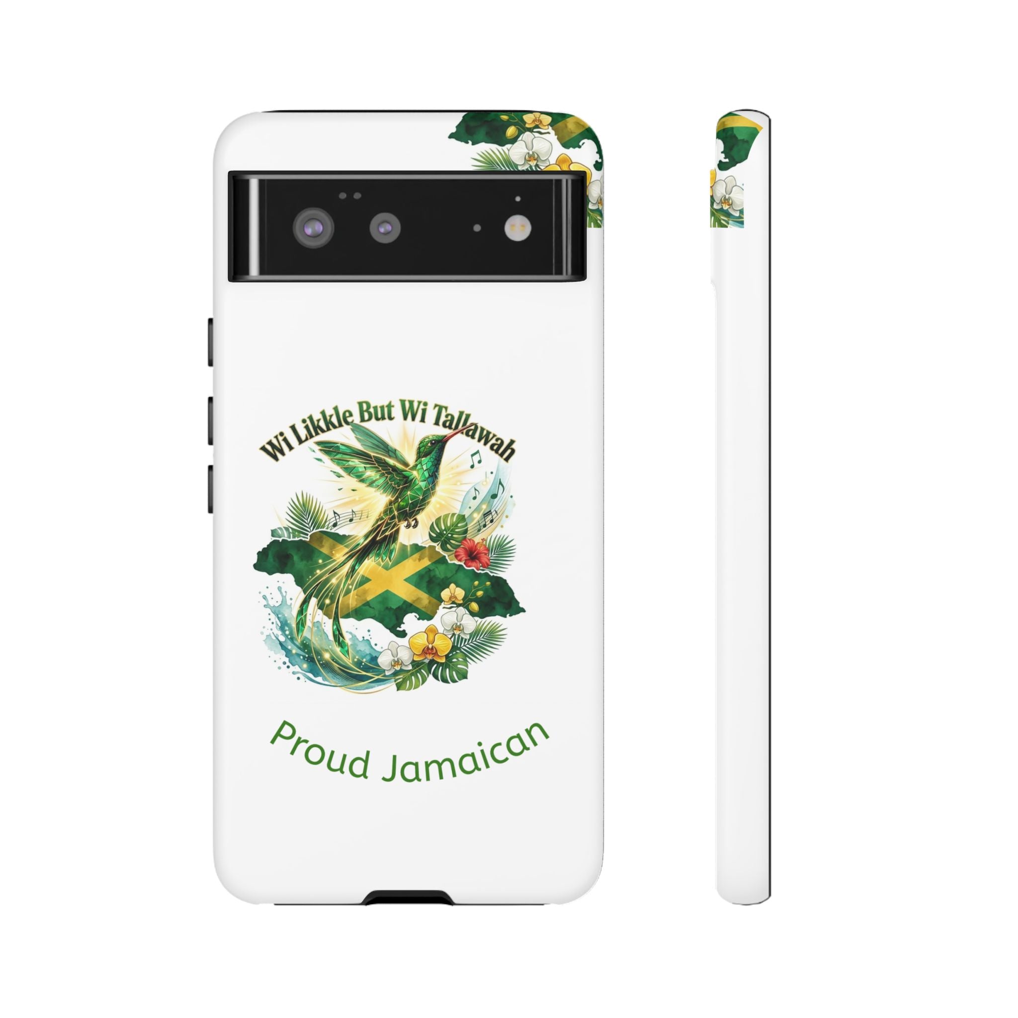 Jamaica Hummingbird Phone Case — “Wi Likkle But Wi Tallawah” Tropical Protective Cover